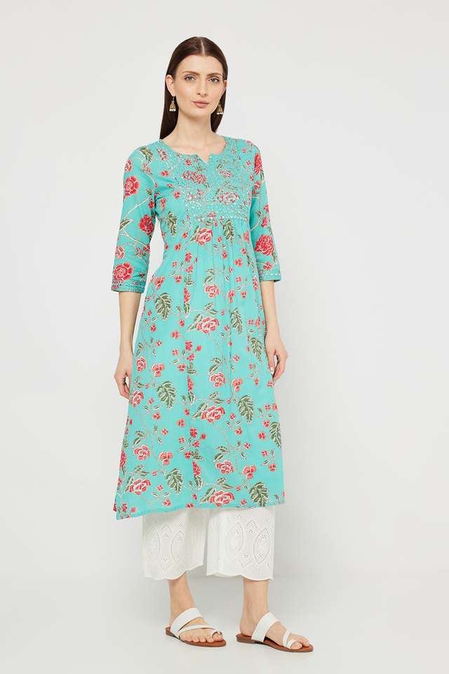 Printed-Blended-Fabric-Regular-Fit-Women-s-Kurta