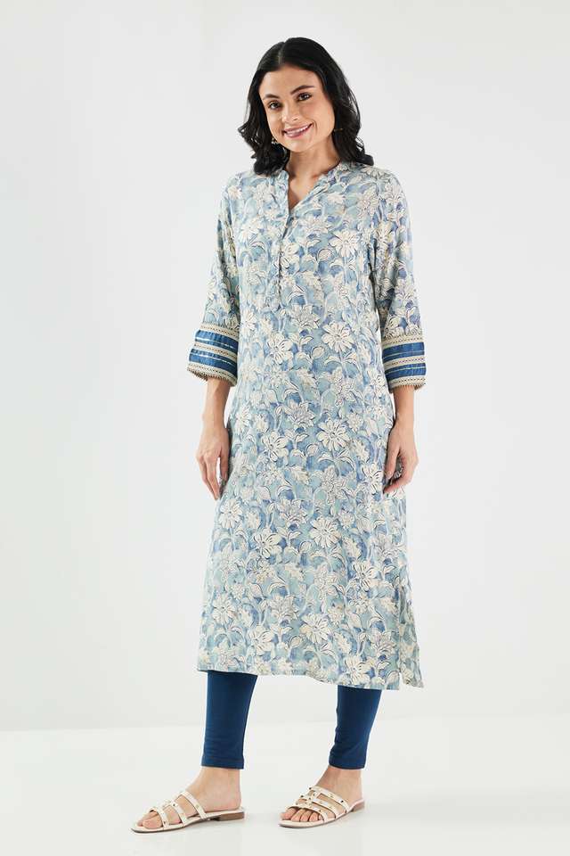Printed-Blended-Fabric-Straight-Fit-Women-s-Kurta