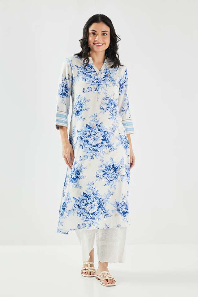 Printed-Blended-Fabric-Straight-Fit-Women-s-Kurta