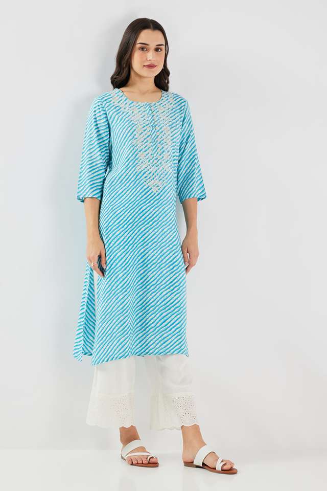 Printed-Blended-Fabric-Straight-Fit-Women-s-Kurta