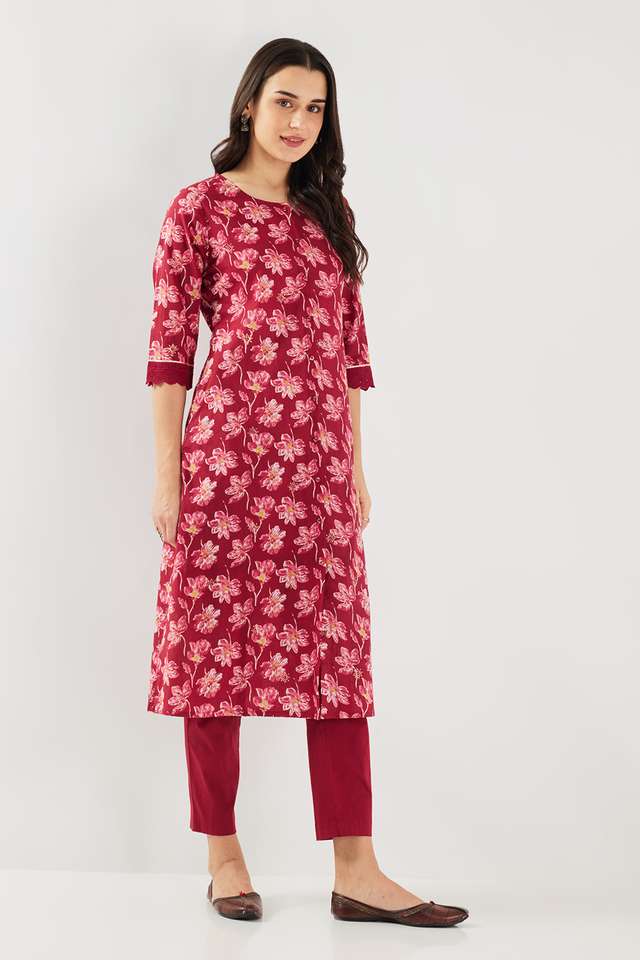 Printed-Blended-Fabric-Regular-Fit-Women-s-Kurta