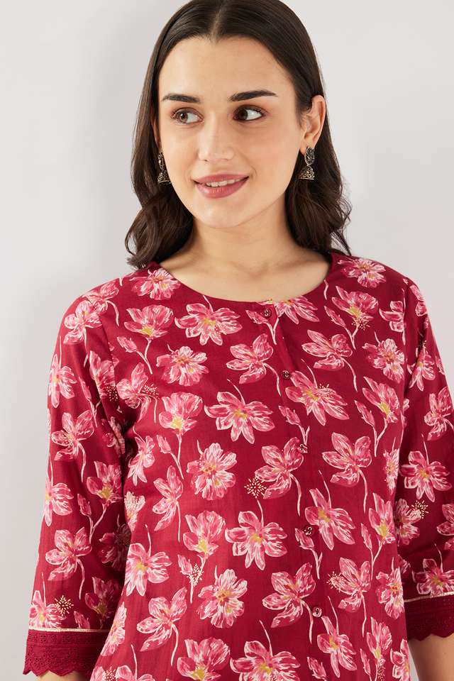 Printed-Blended-Fabric-Regular-Fit-Women-s-Kurta