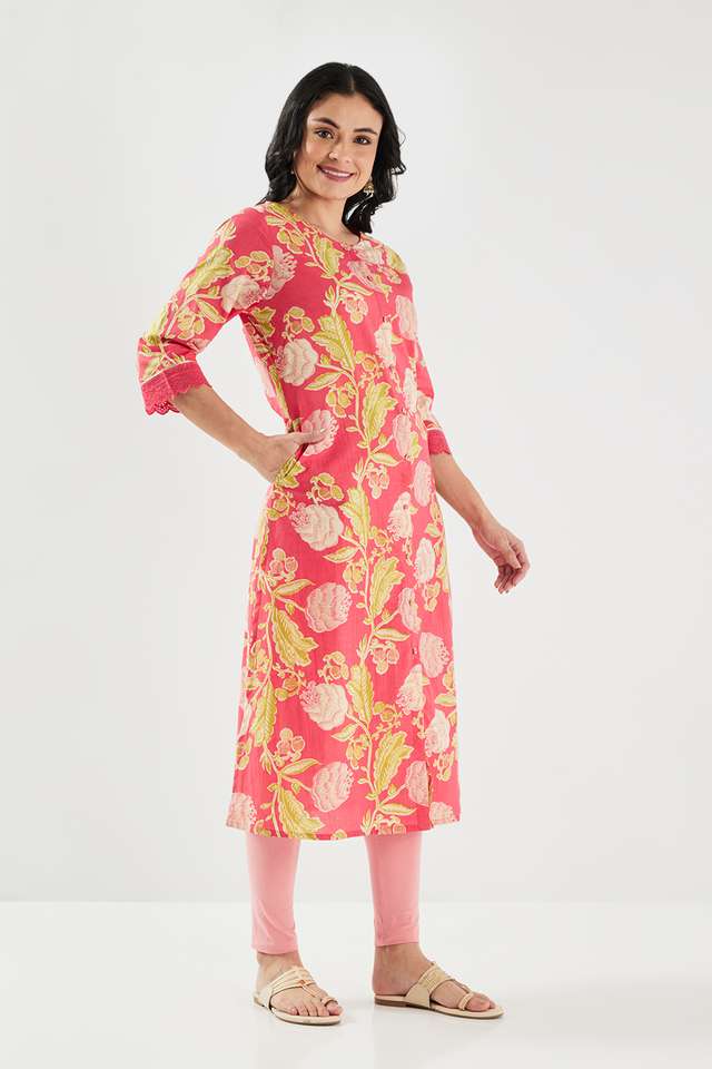 Printed-Blended-Fabric-Regular-Fit-Women-s-Kurta
