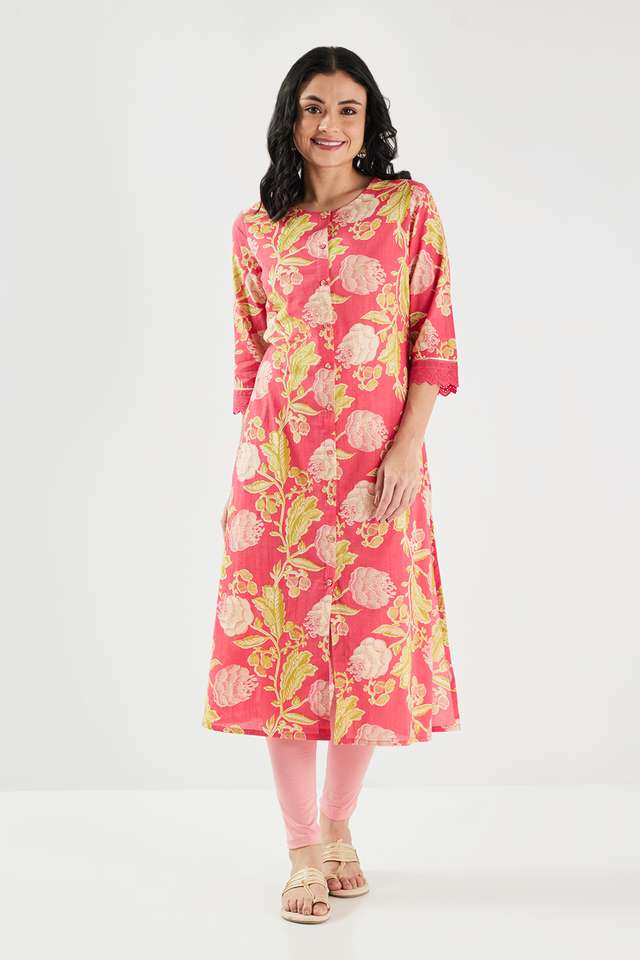 Printed-Blended-Fabric-Regular-Fit-Women-s-Kurta