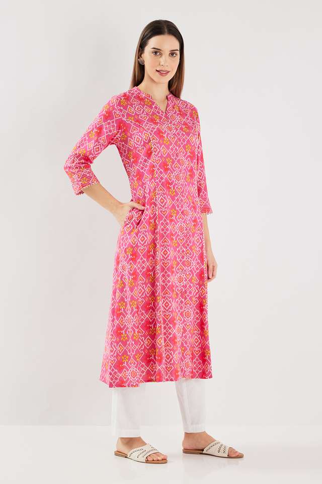 Printed-Blended-Fabric-Regular-Fit-Women-s-Kurta