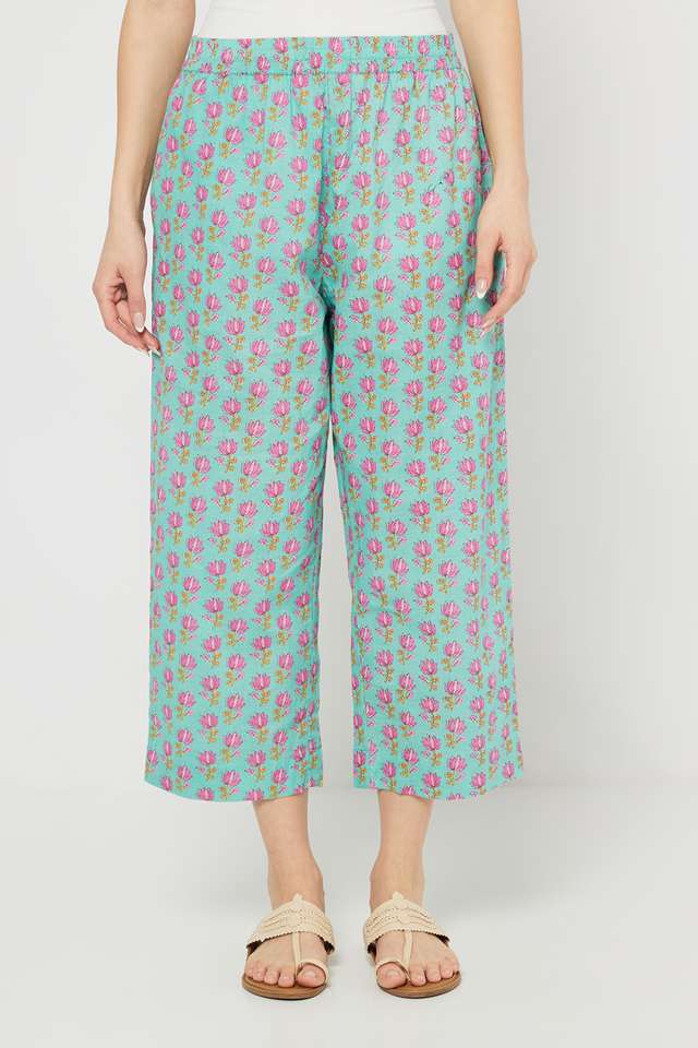 Printed-Blended-Fabric-Straight-Fit-Women-s-Palazzos