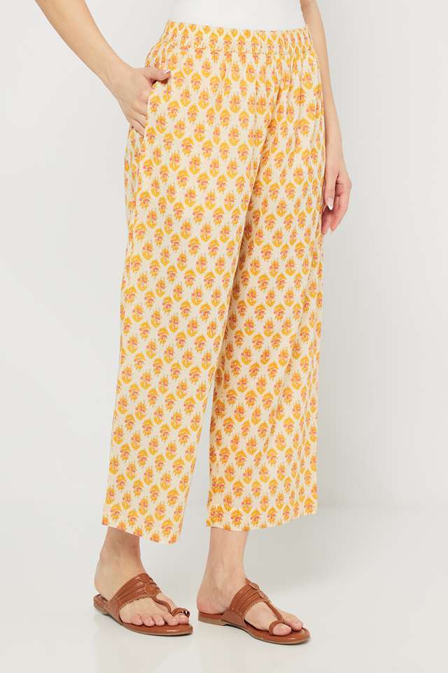 Printed-Blended-Fabric-Straight-Fit-Women-s-Palazzos