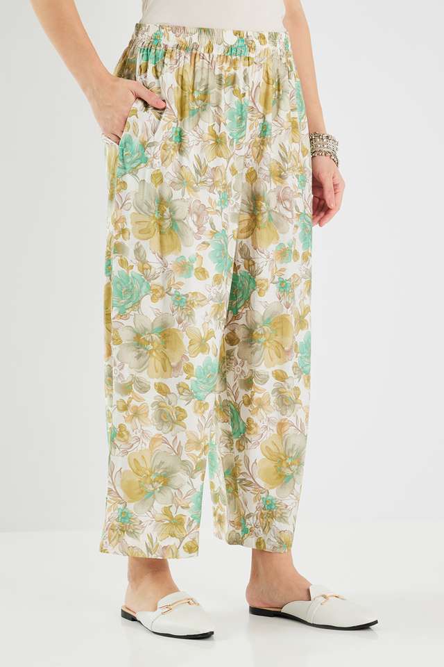 Printed-Blended-Fabric-Straight-Fit-Women-s-Palazzos
