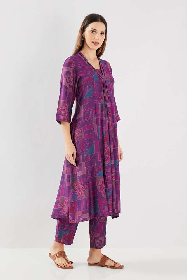 Printed-Full-Length-Blended-Fabric-Women-s-Palazzos