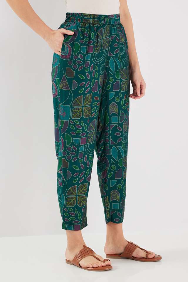 Printed-Full-Length-Blended-Fabric-Women-s-Palazzos