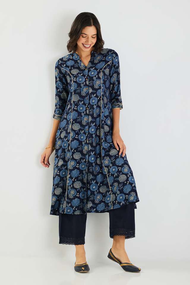 Solid-Cotton-Blend-Straight-Fit-Women-s-Palazzos
