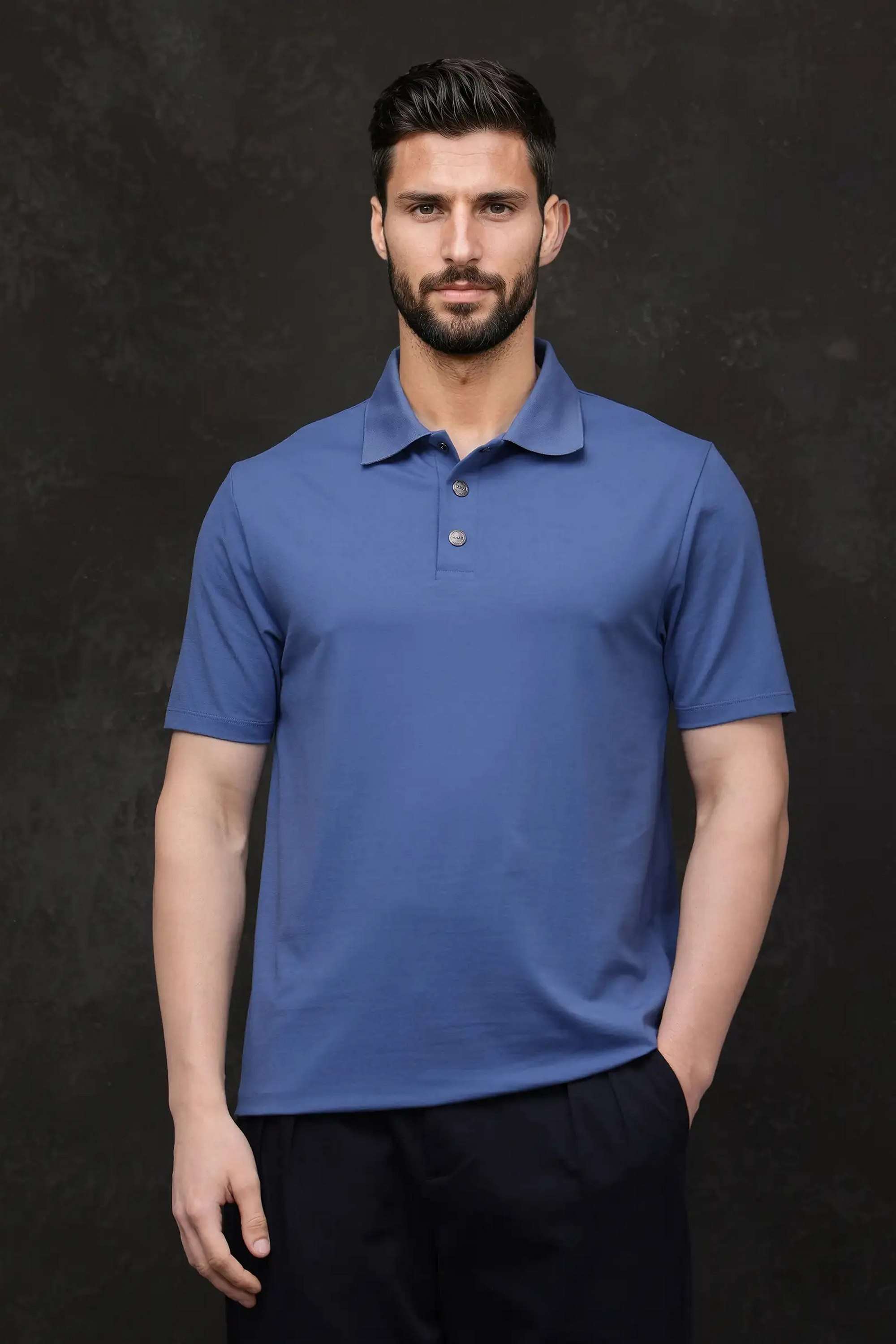 Solid-Cotton-Polo-Men-s-T-Shirt