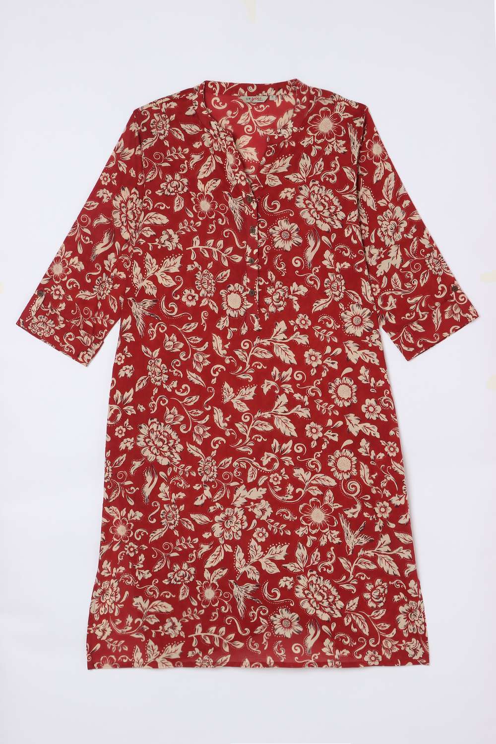 Solid-Blended-Fabric-Regular-Fit-Women-s-Kurta