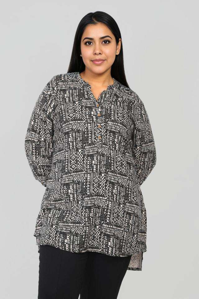 Printed-Rayon-Collared-Women-s-Tunic
