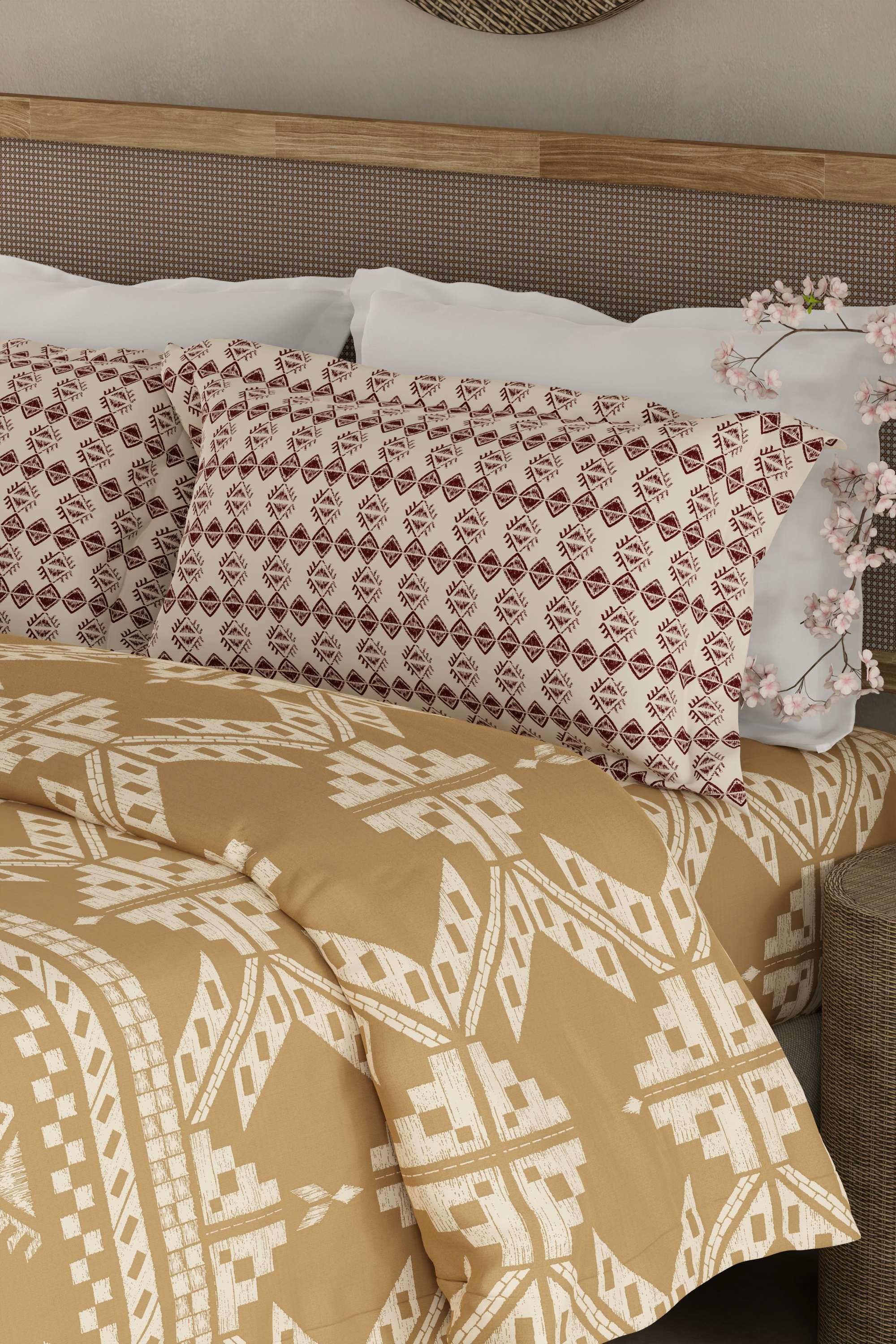 Valatia-Gypsy-200-TC-Cotton-King-Bedsheets-With-2-Pillow-Covers