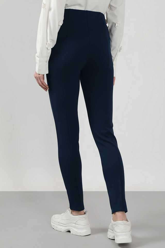 Solid-Rayon-Skinny-Fit-Women-s-Pants