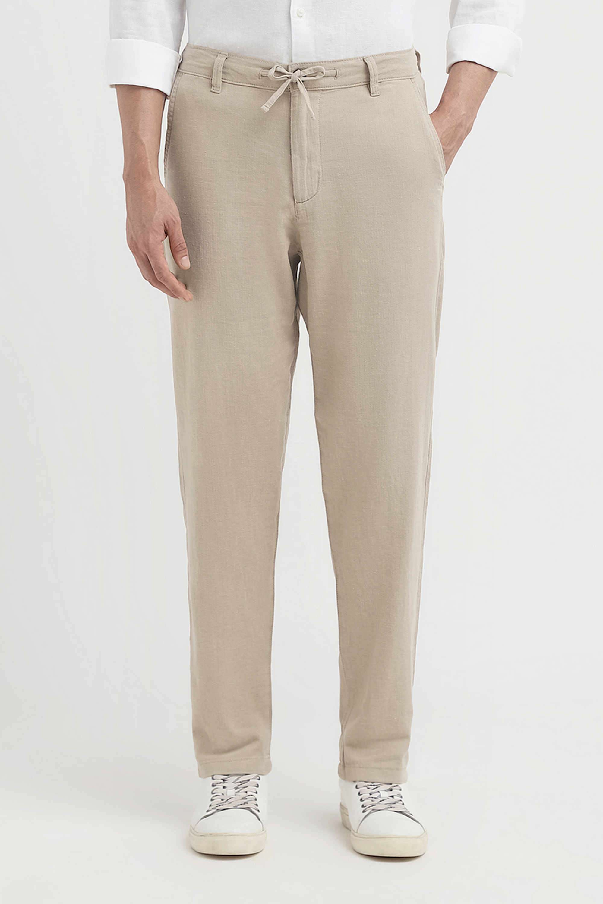Solid-Cotton-Slim-Fit-Men-s-Pants