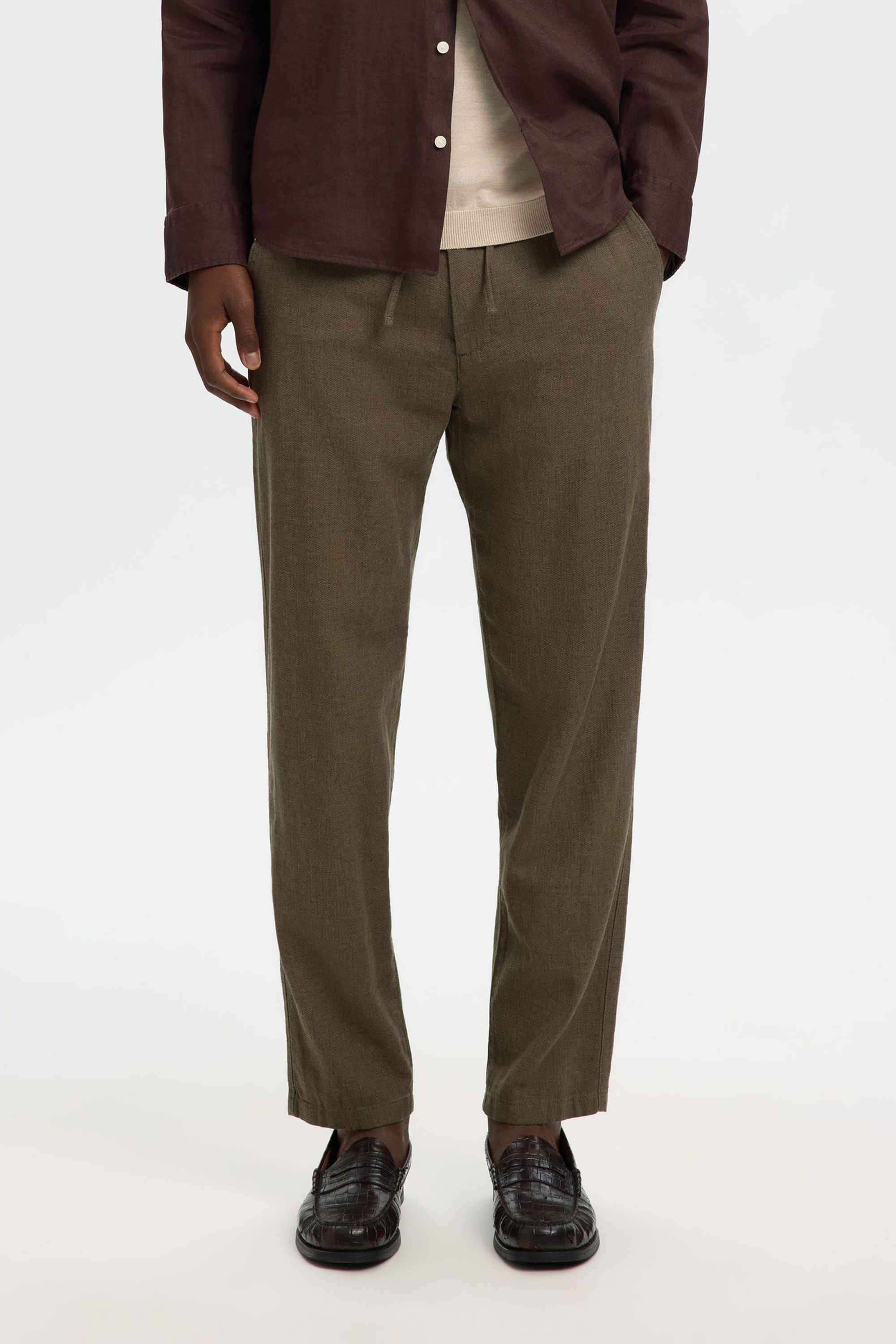 Solid-Cotton-Slim-Fit-Men-s-Pants
