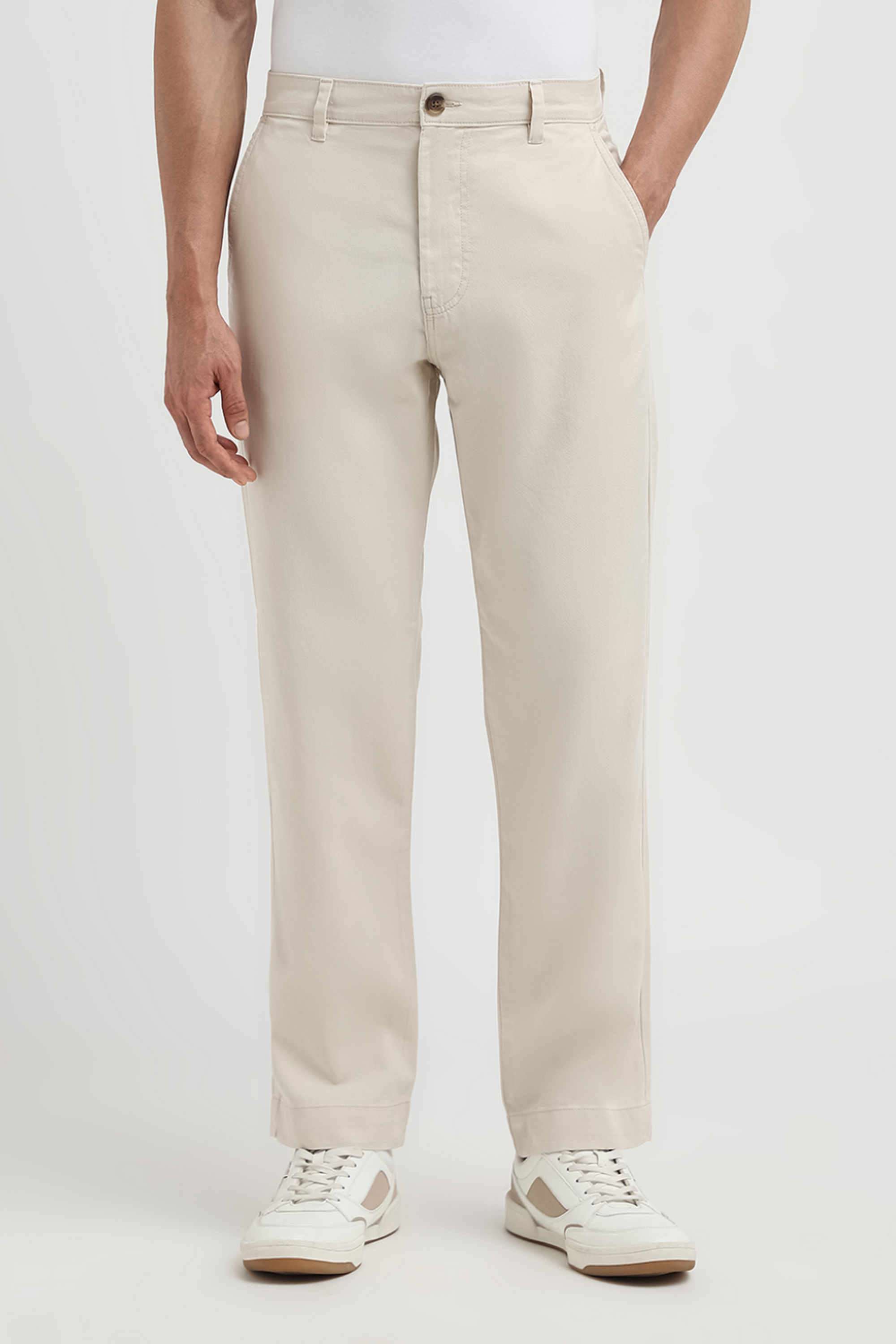 Solid-Cotton-Straight-Fit-Men-s-Pants
