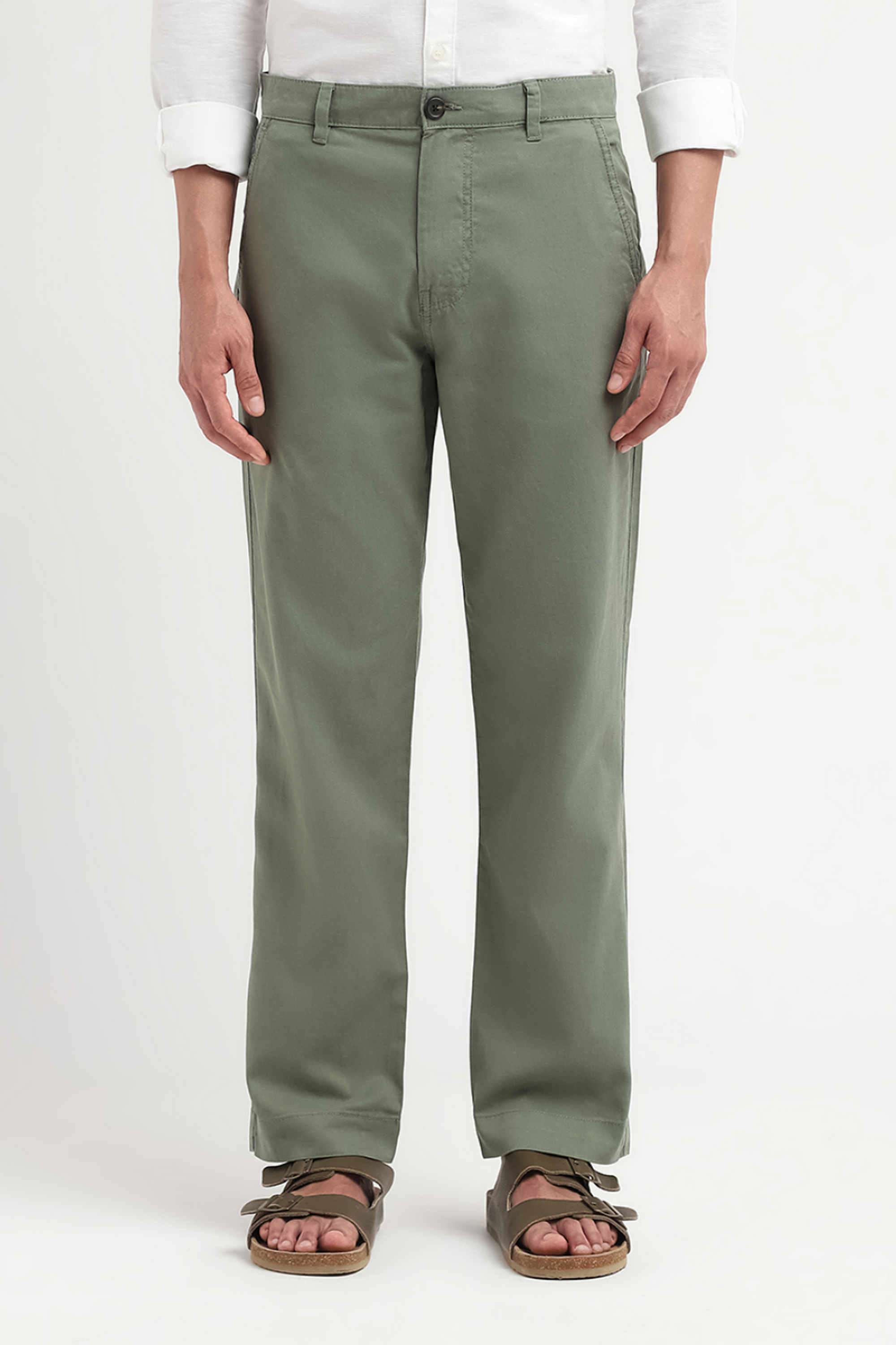 Solid-Cotton-Straight-Fit-Men-s-Pants