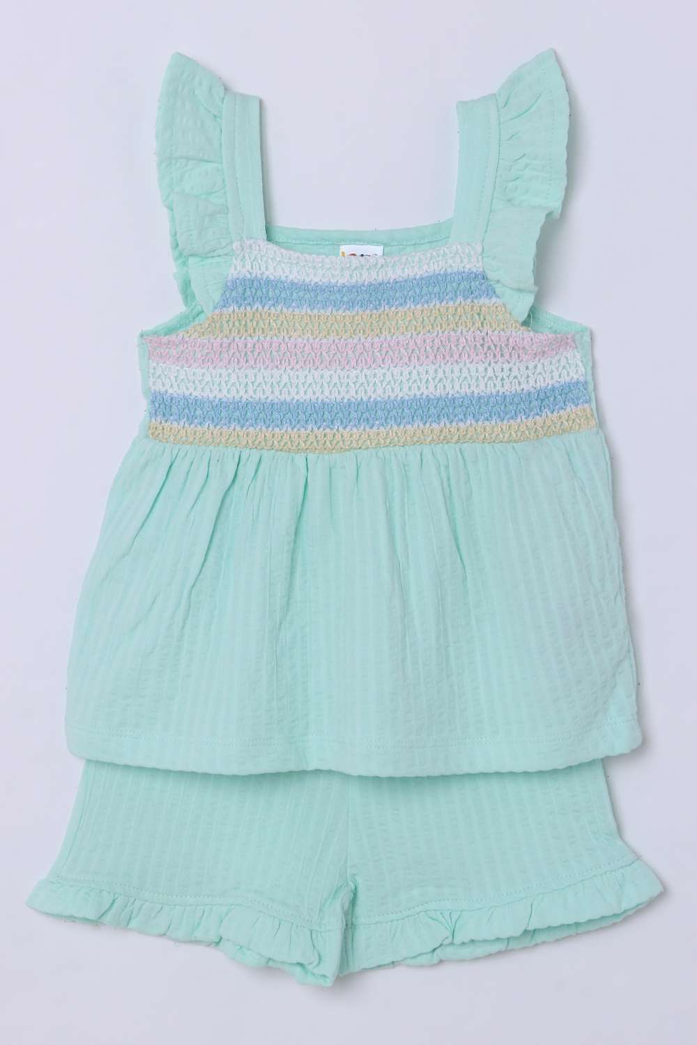 Solid-Cotton-Round-Neck-Infant-Girls-Clothing-Set
