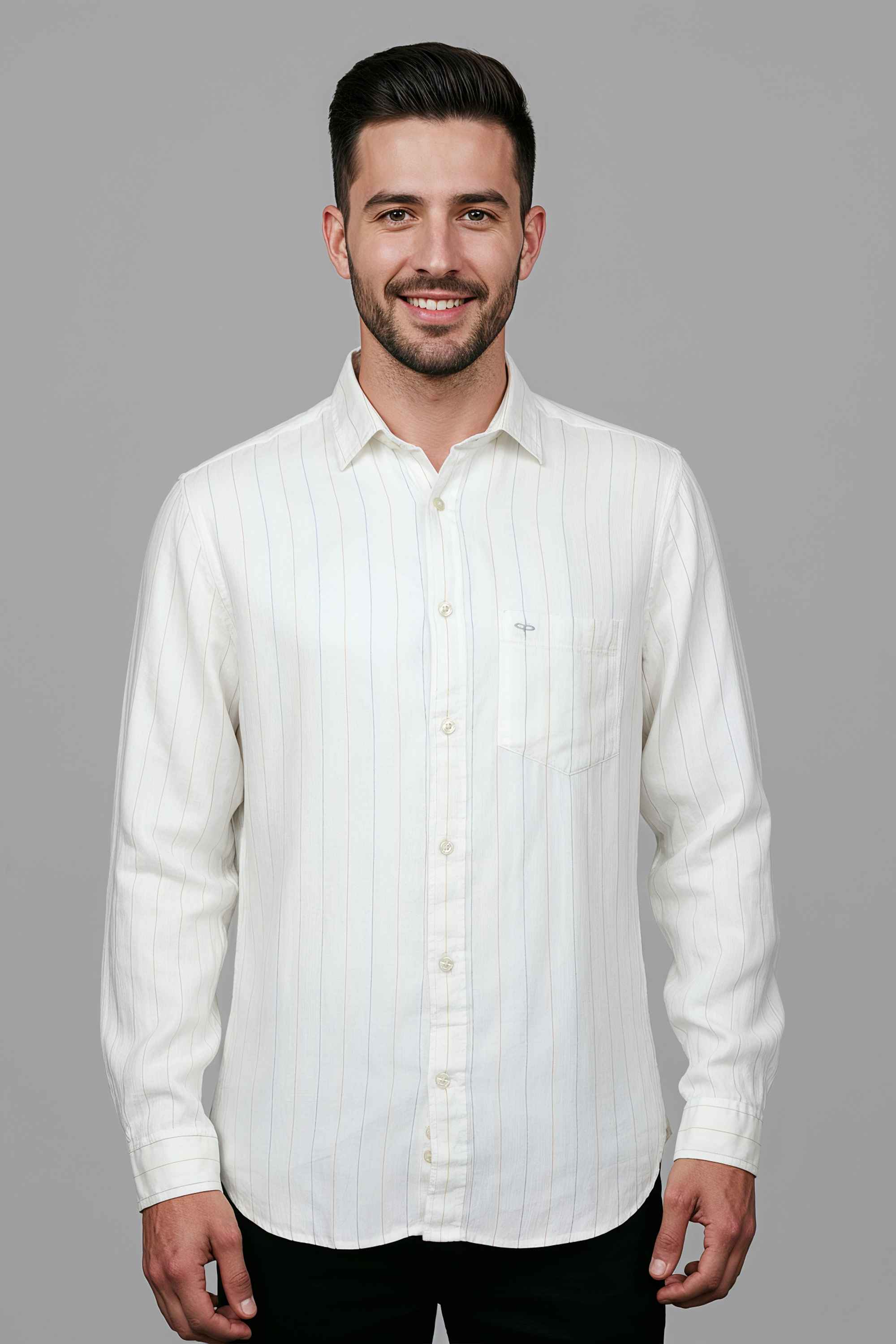 Stripes-Linen-Regular-Fit-Men-s-Casual-Wear-Shirt