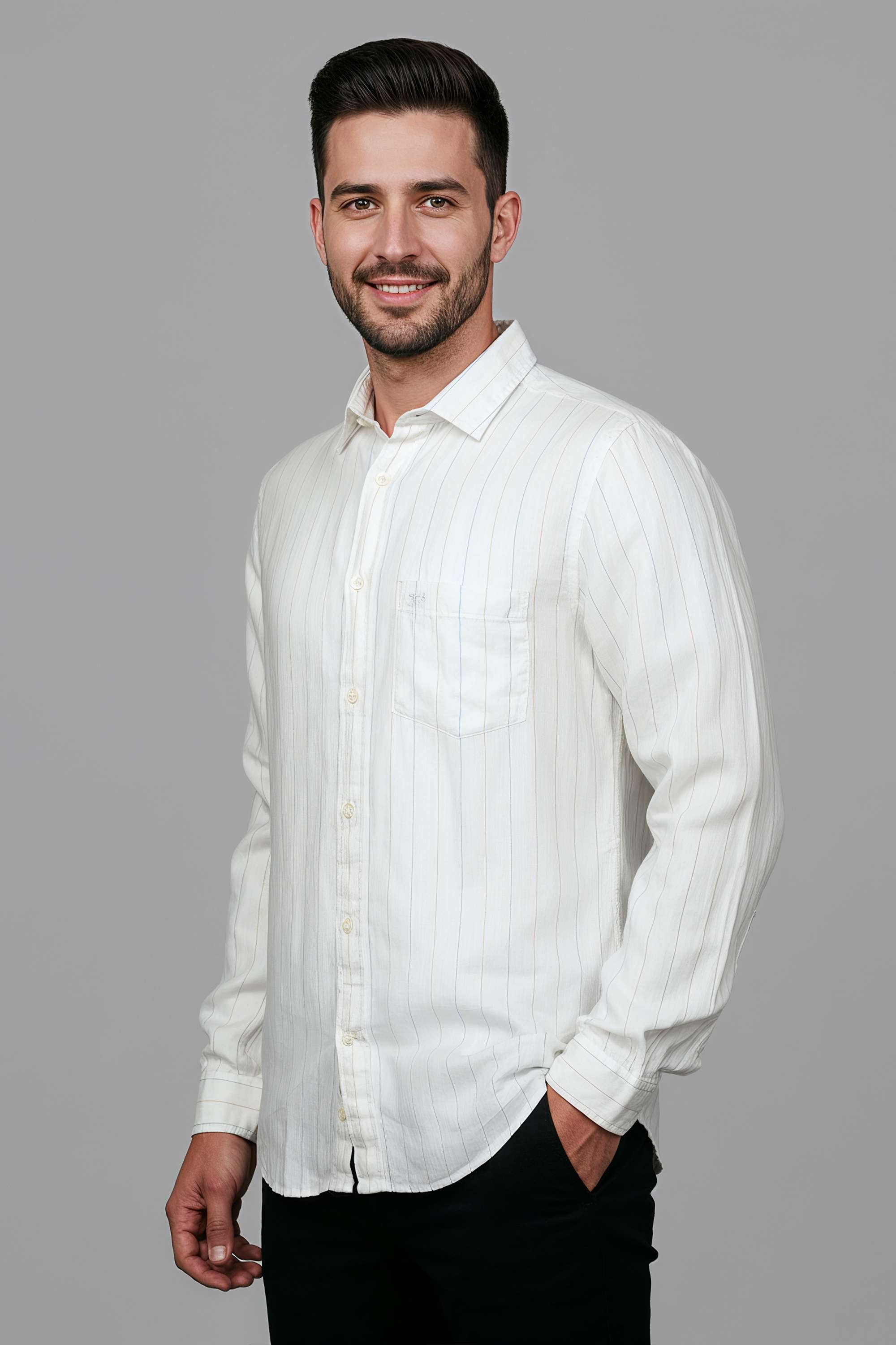 Stripes-Linen-Regular-Fit-Men-s-Casual-Wear-Shirt