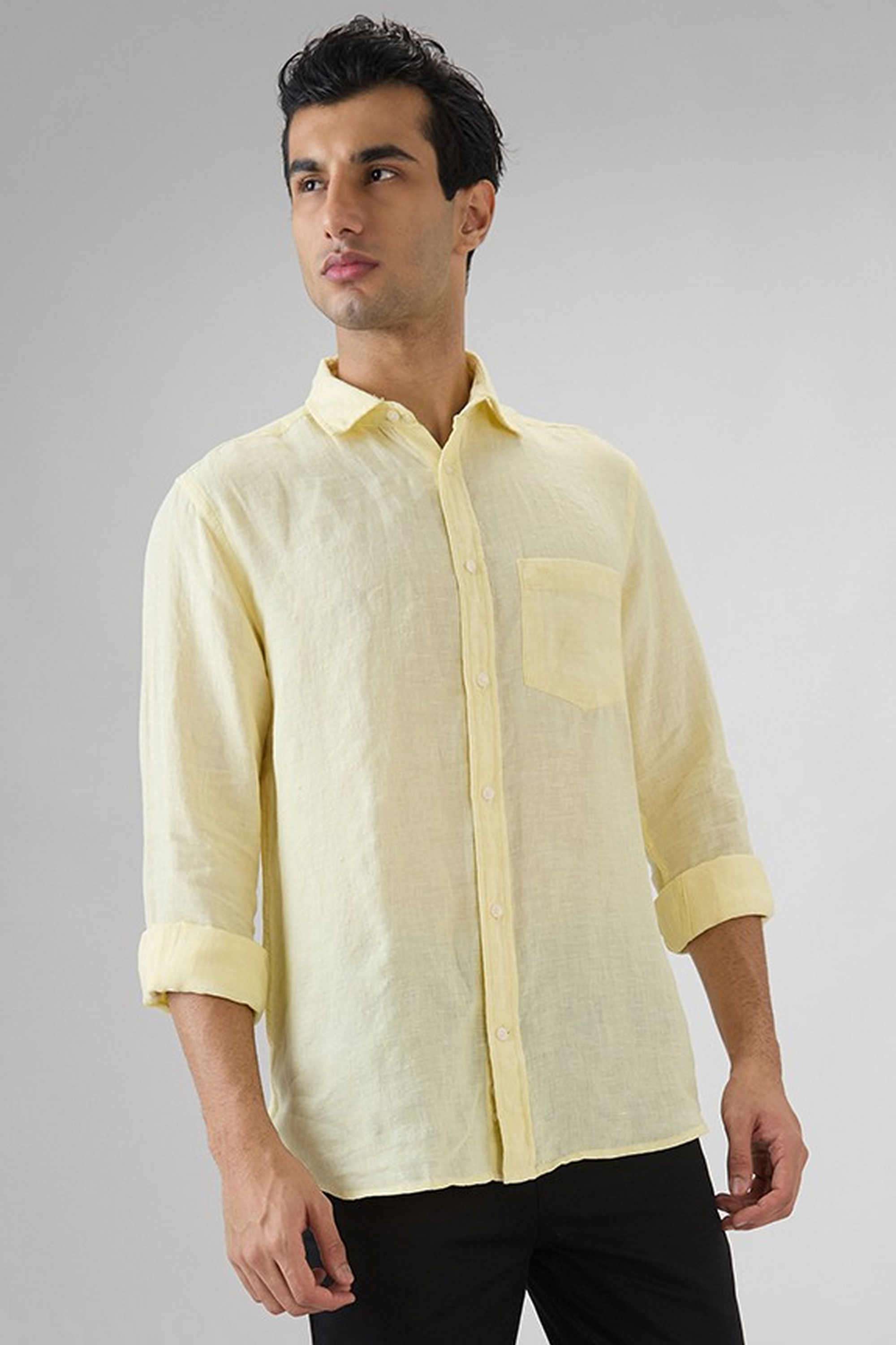 Solid-Linen-Regular-Fit-Men-s-Casual-Shirt
