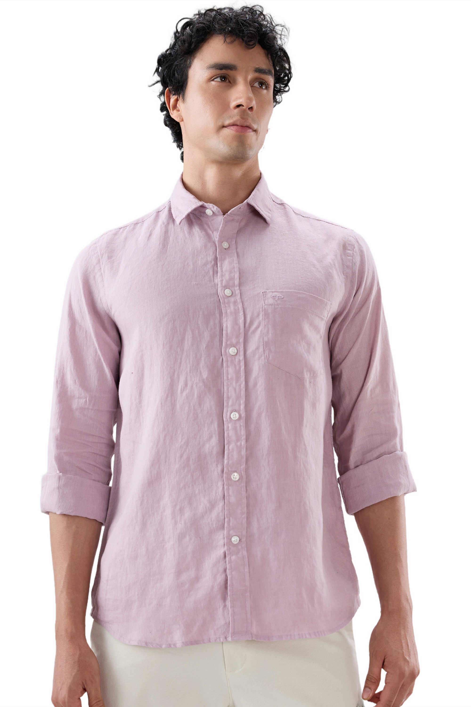 Solid-Linen-Regular-Fit-Men-s-Casual-Shirt