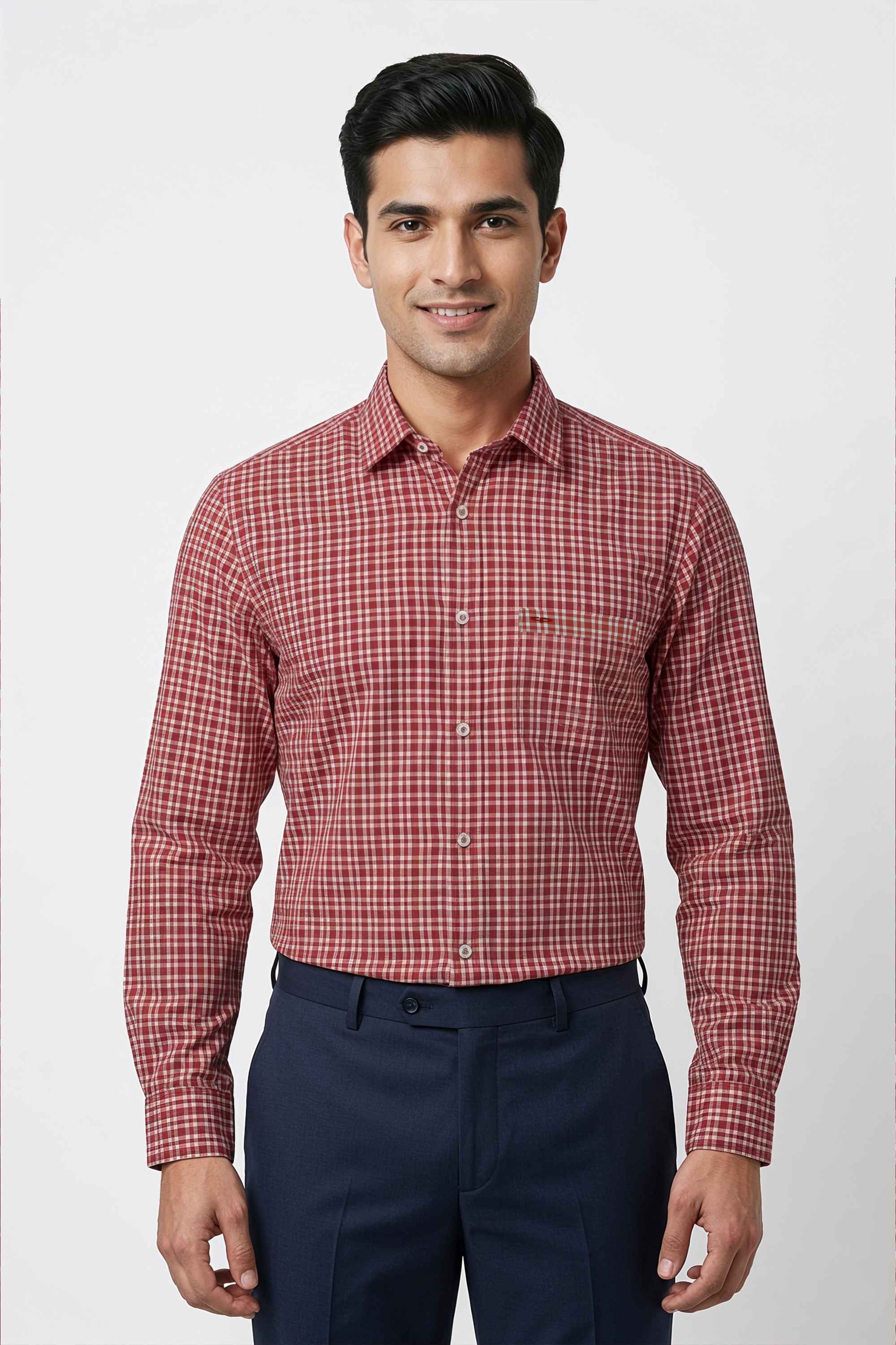 Checks-Cotton-Regular-Fit-Men-s-Casual-Wear-Shirt