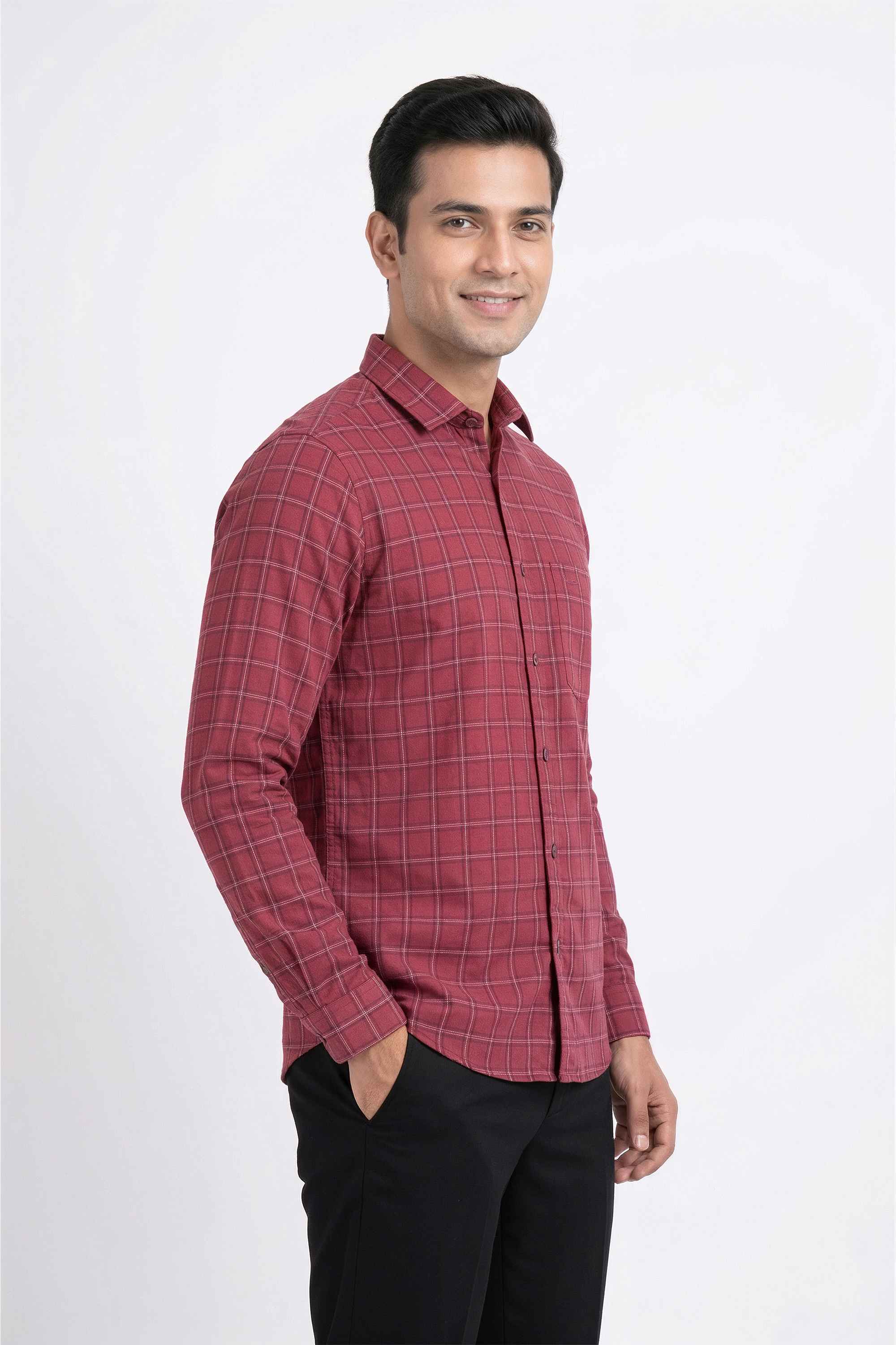 Checks-Cotton-Regular-Fit-Men-s-Casual-Wear-Shirt