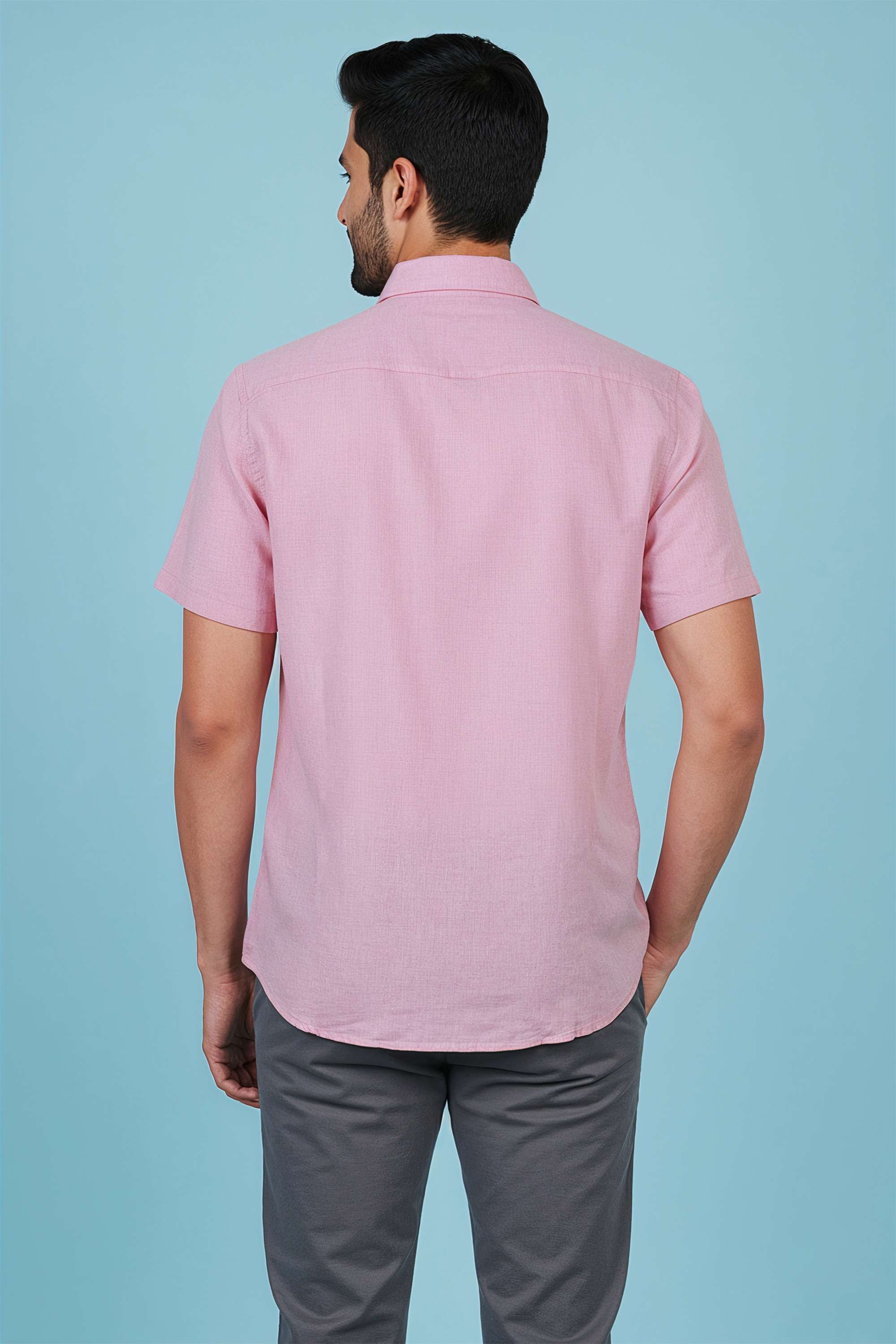 Solid-Linen-Regular-Fit-Men-s-Casual-Wear-Shirt