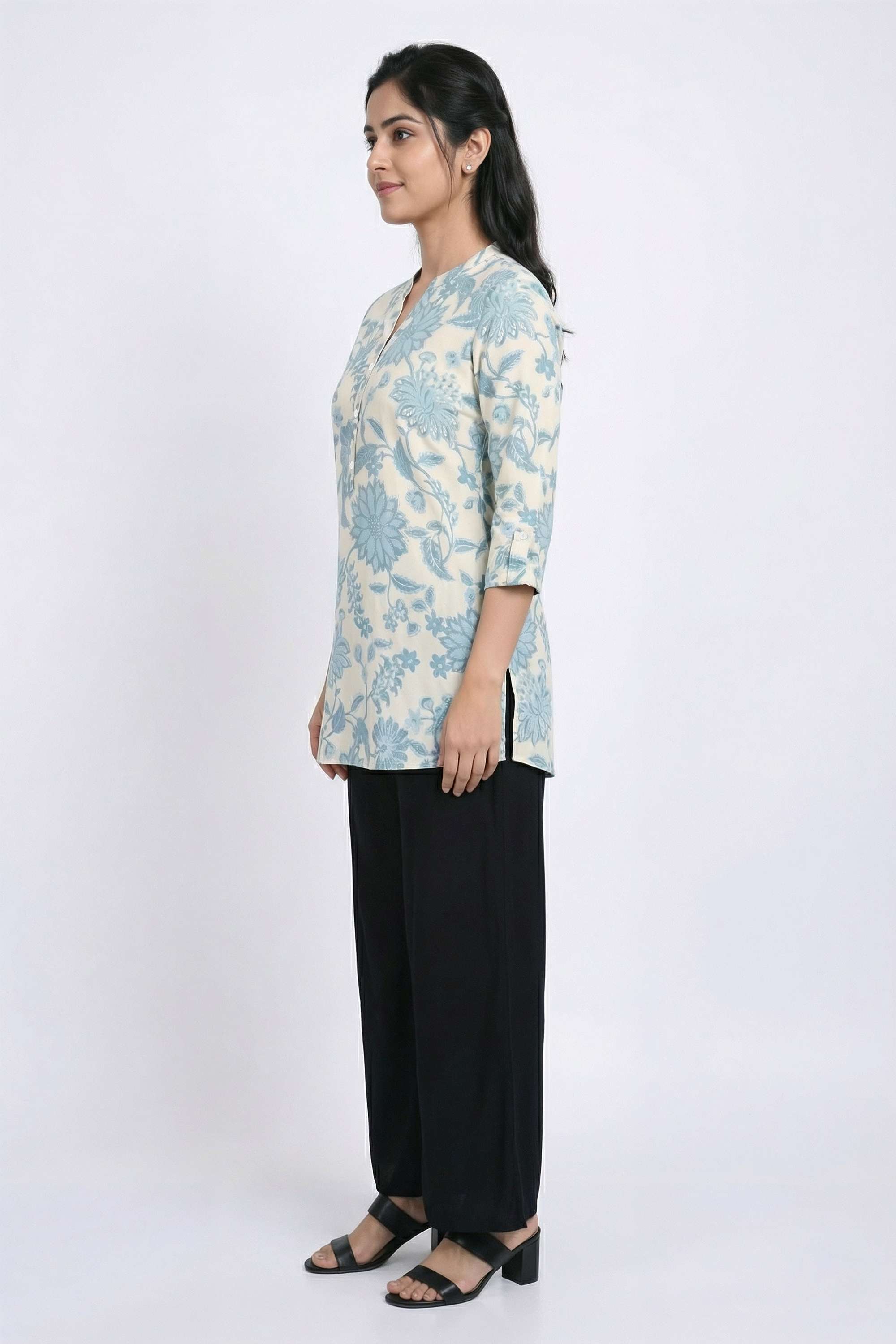 Floral-Rayon-Henley-Women-s-Tunic
