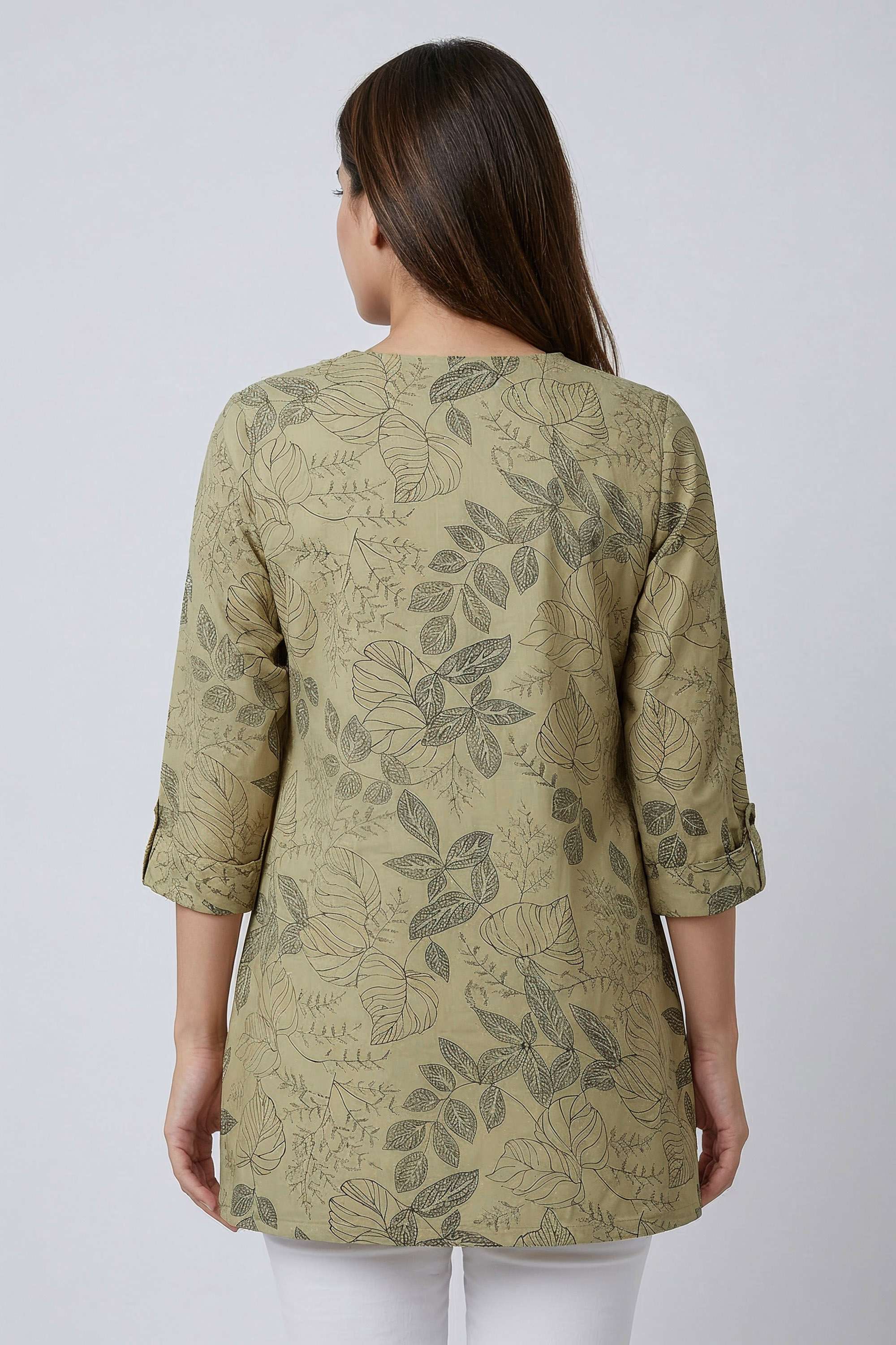 Printed-Rayon-V-Neck-Women-s-Tunic