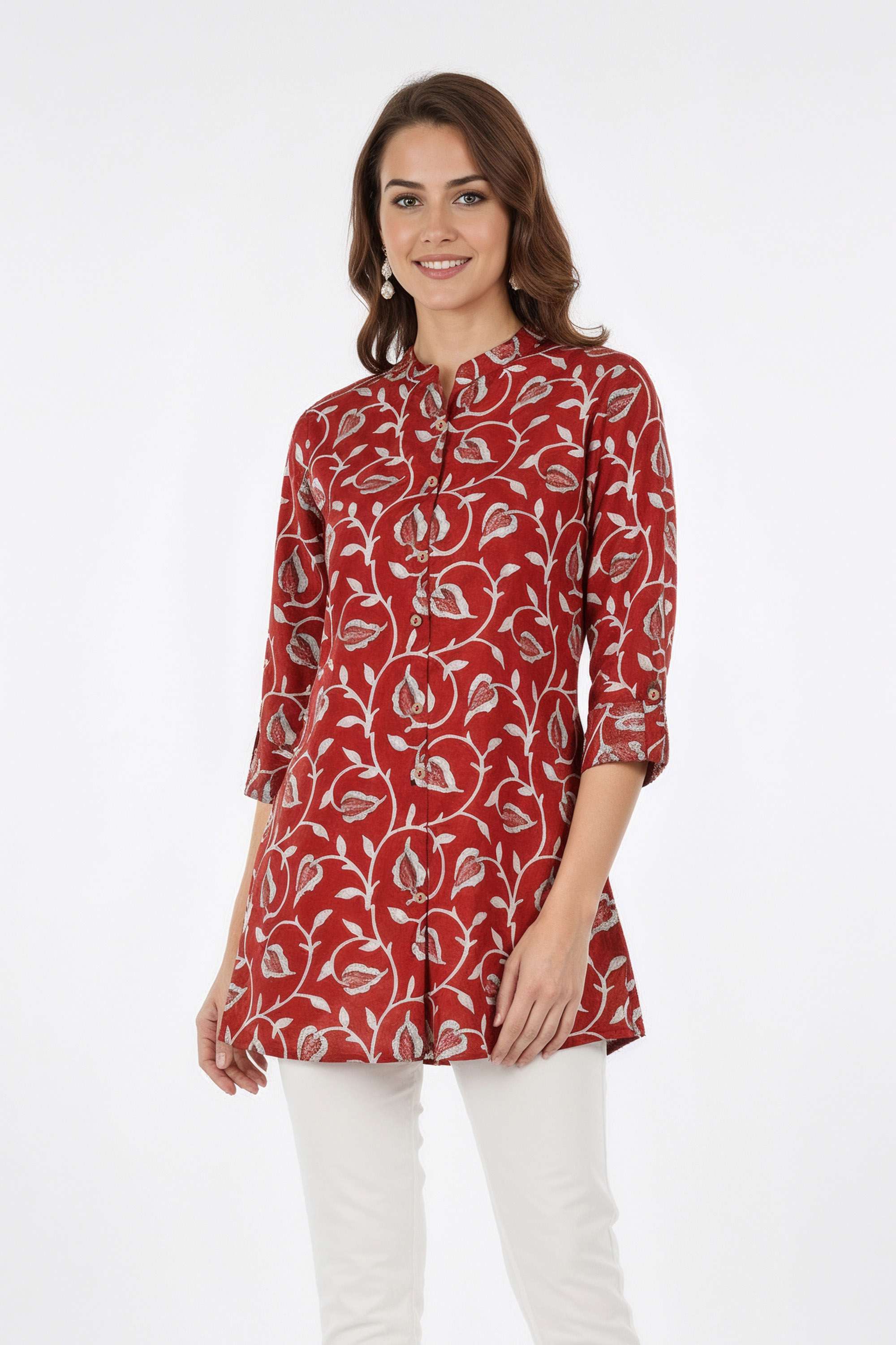 Printed-Rayon-Collared-Women-s-Tunic