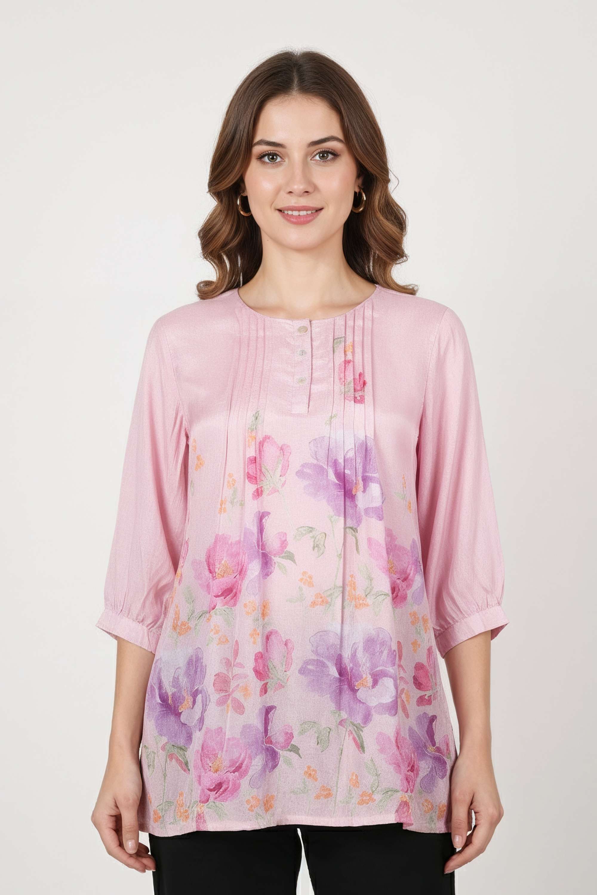 Printed-Viscose-Henley-Women-s-Tunic