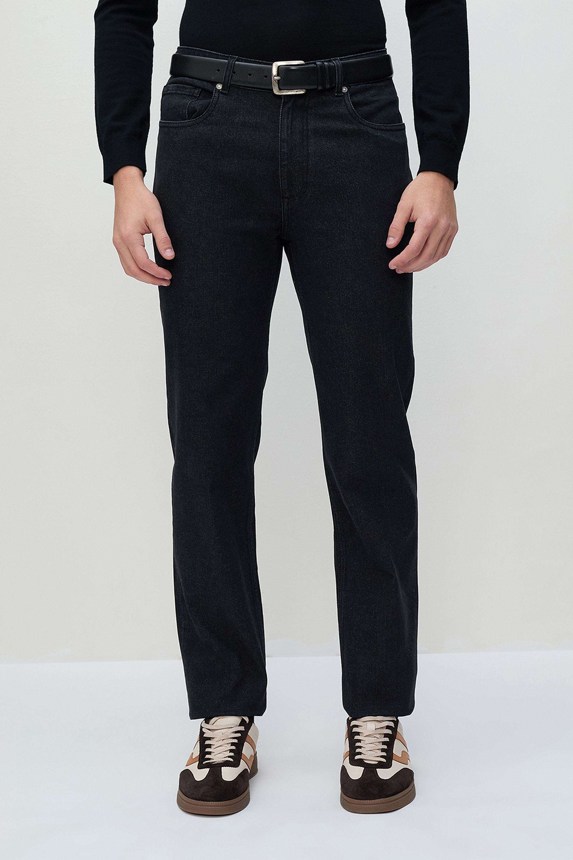 Solid-Cotton-Blend-Regular-Fit-Men-s-Jeans