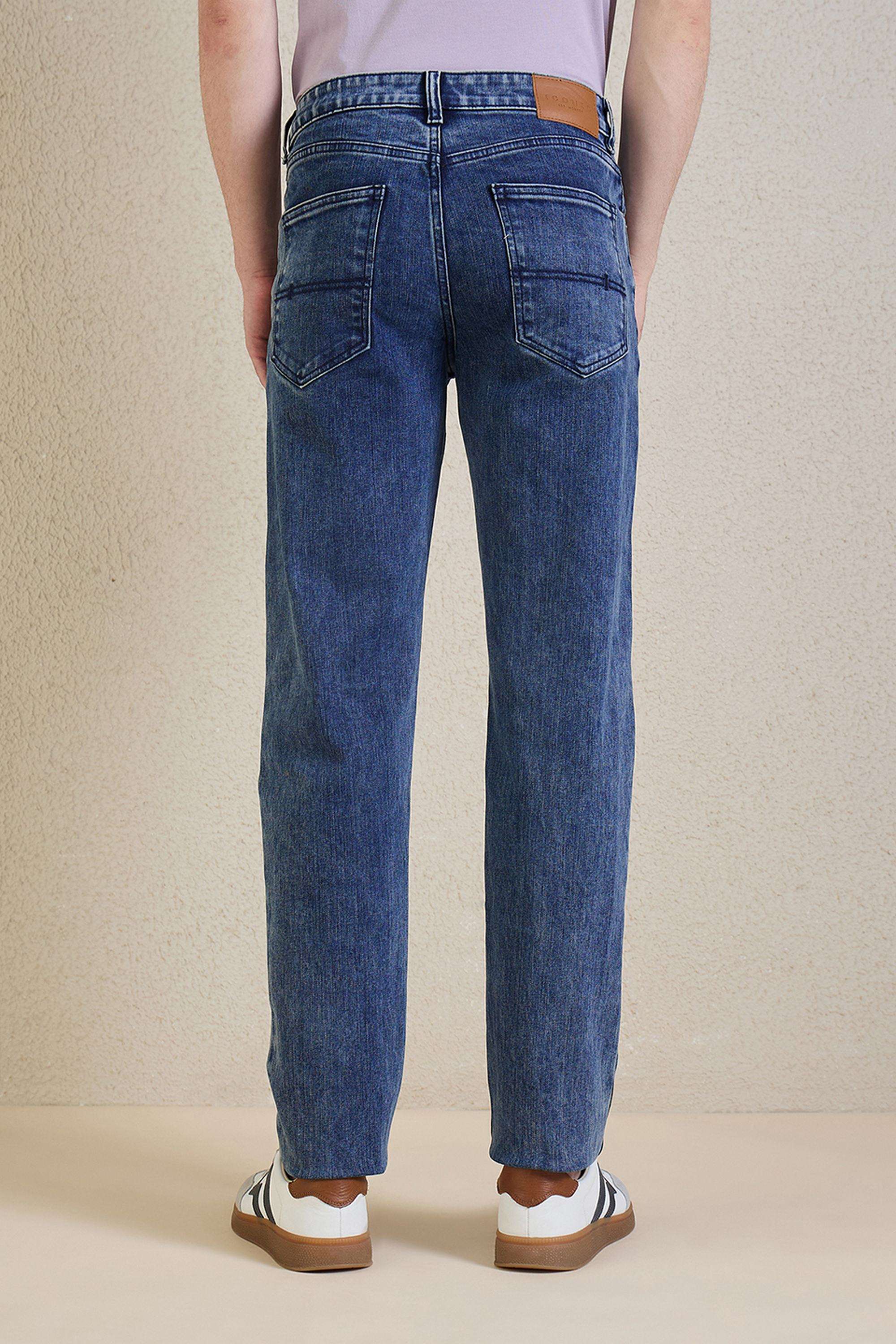 Solid-Cotton-Slim-Fit-Men-s-Jeans