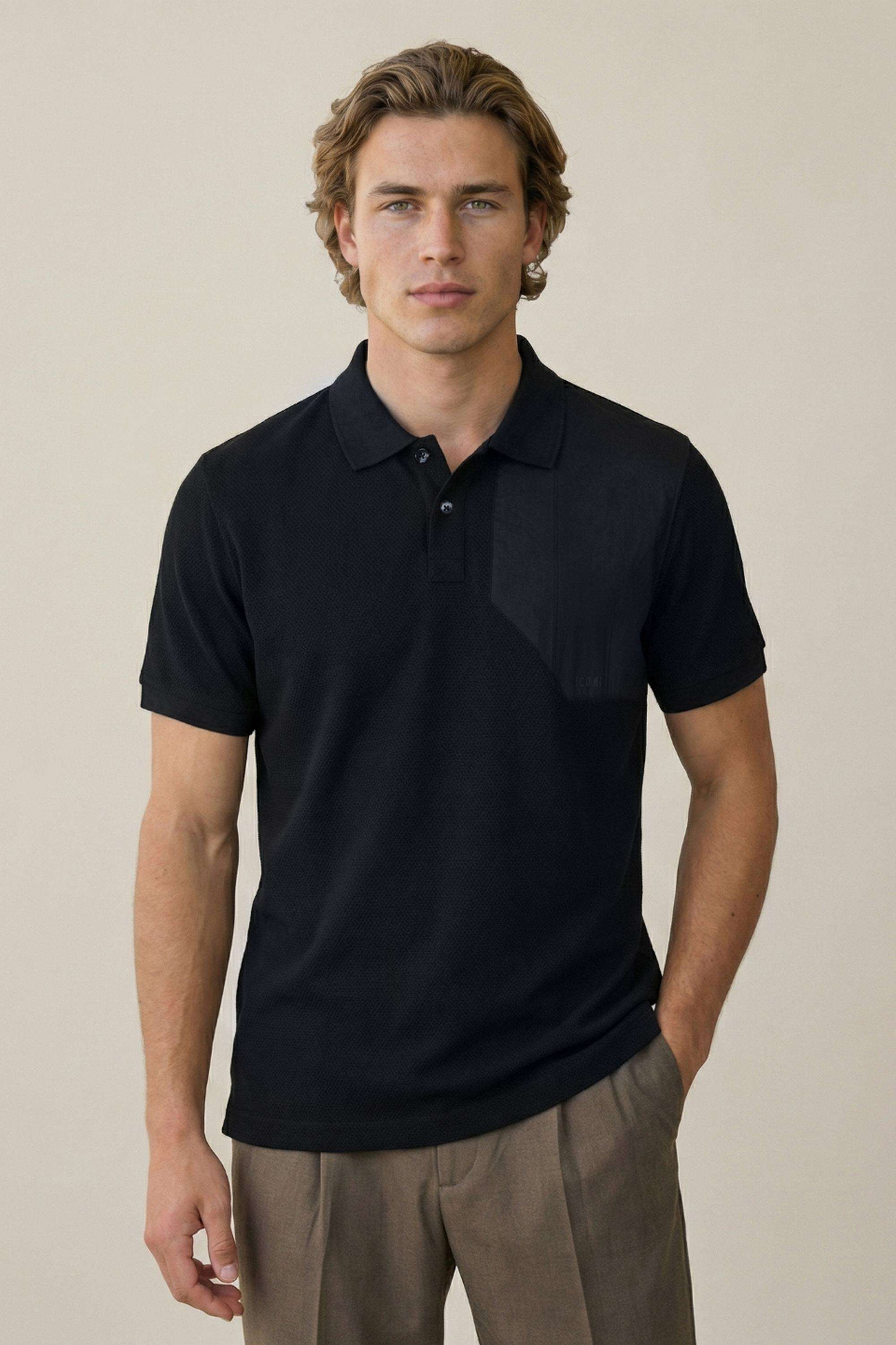 Textured-Cotton-Polo-Men-s-T-Shirt