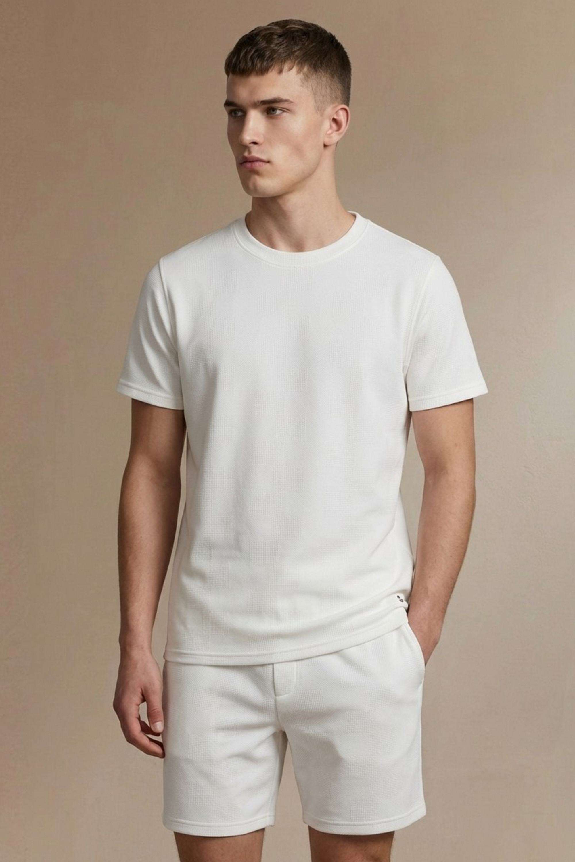 Textured-Rayon-Round-Neck-Men-s-T-Shirt