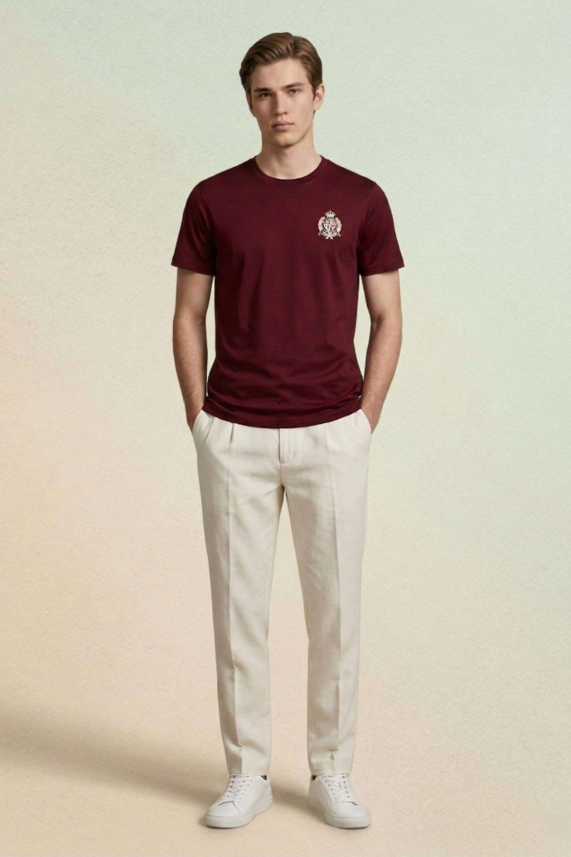 Solid-Cotton-Round-Neck-Men-s-T-Shirt