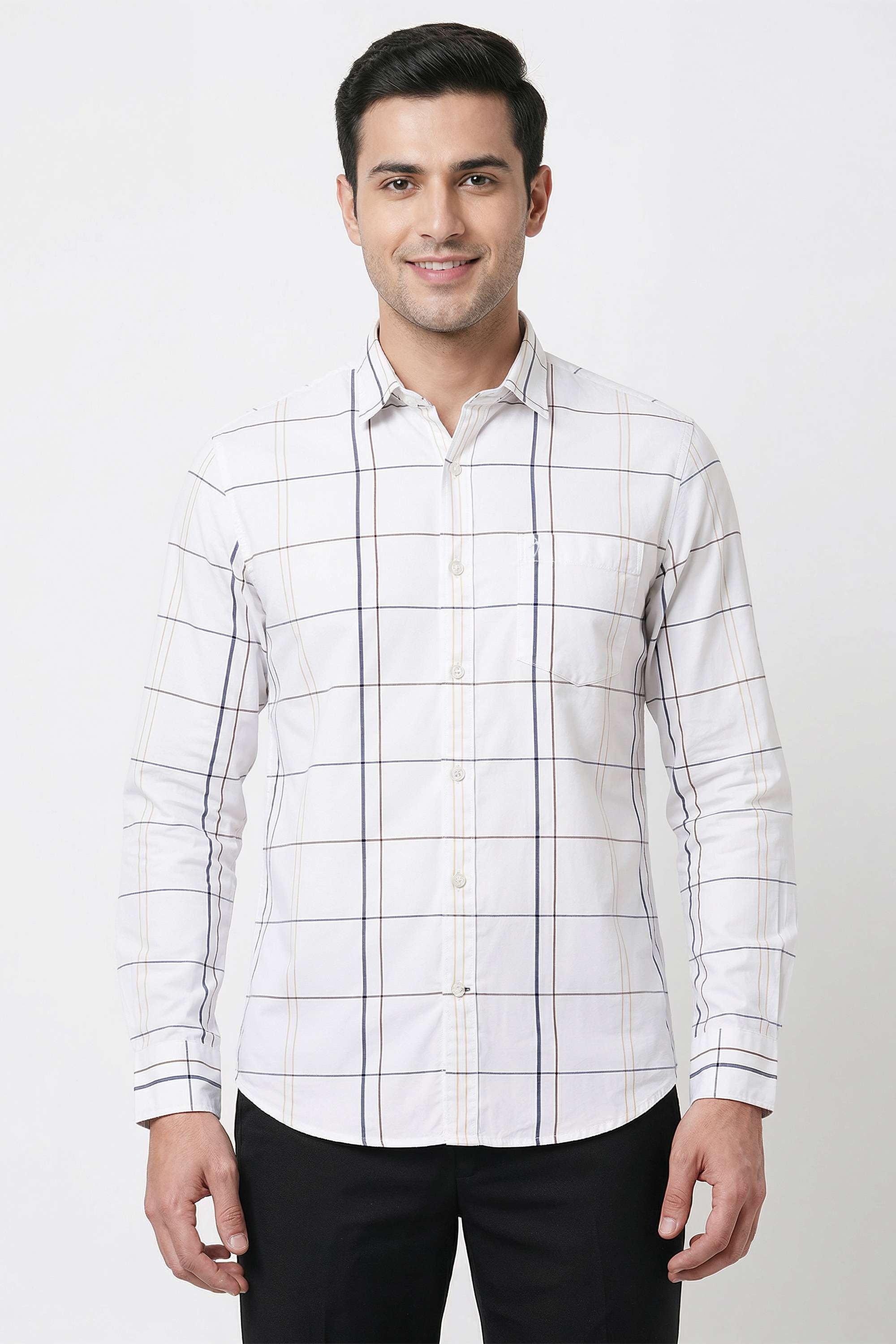 Checks-Cotton-Regular-Fit-Men-Casual-Wear-Shirt