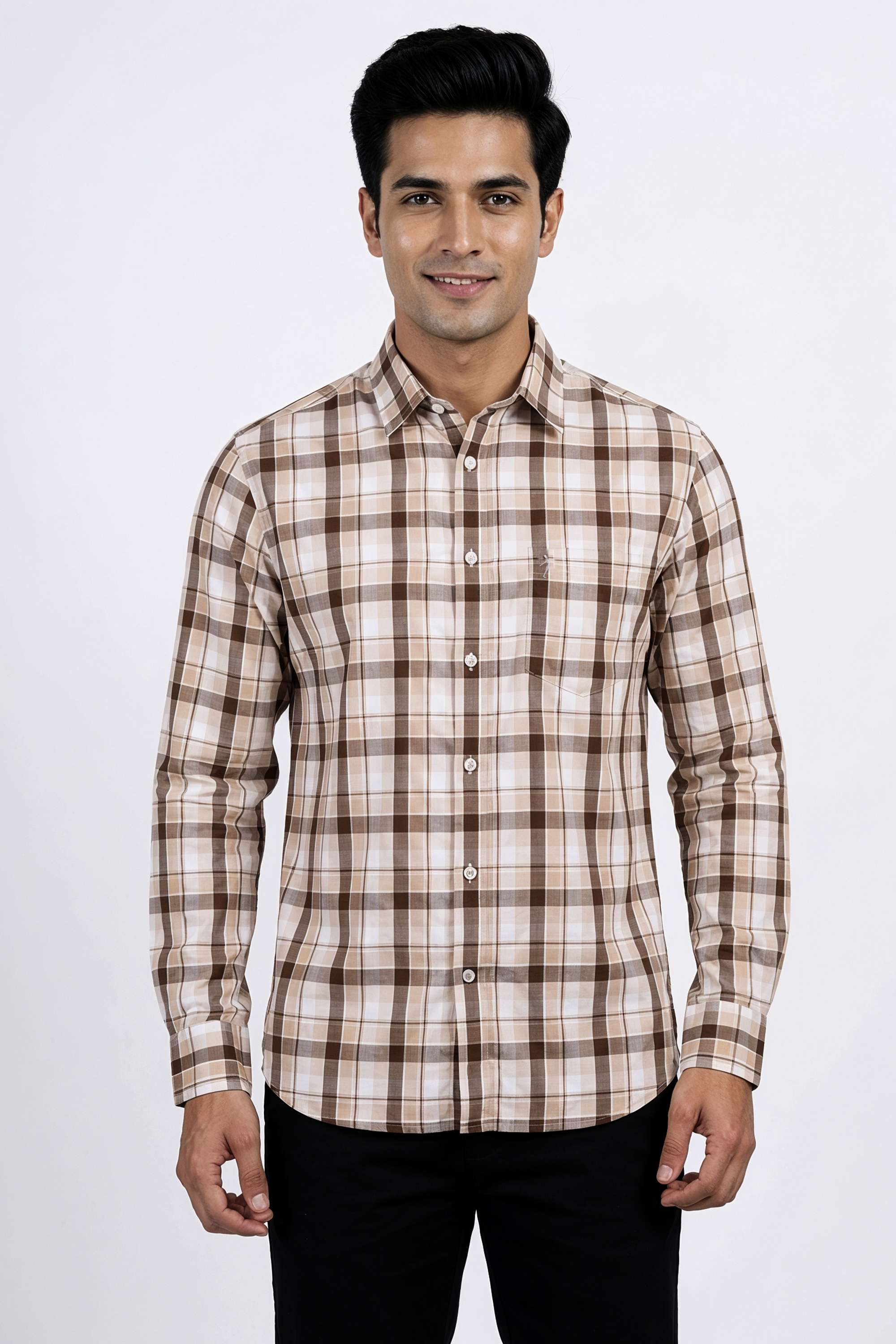 Checks-Cotton-Regular-Fit-Men-Casual-Wear-Shirt