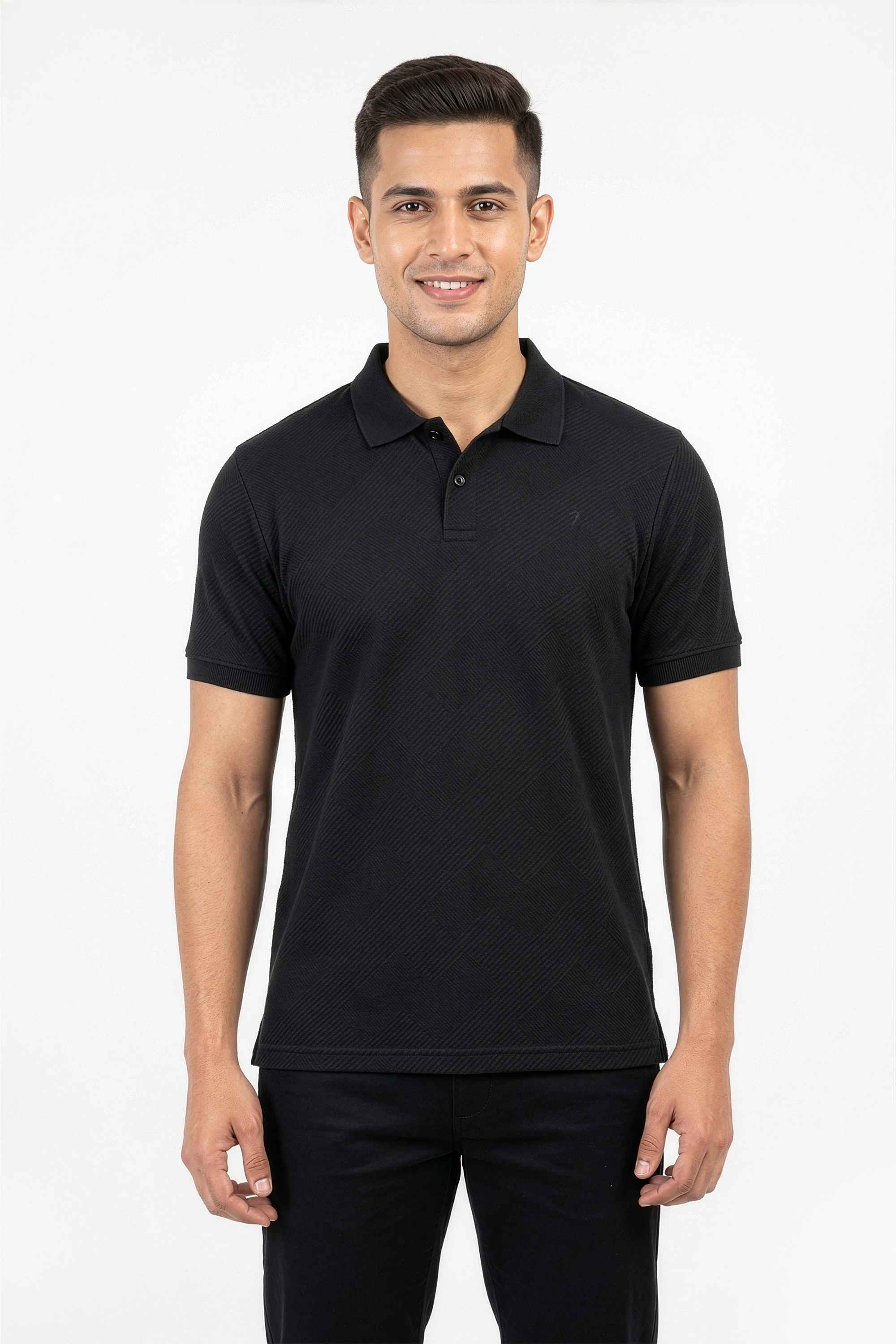Solid-Cotton-Blend-Regular-Fit-Men-T-Shirt