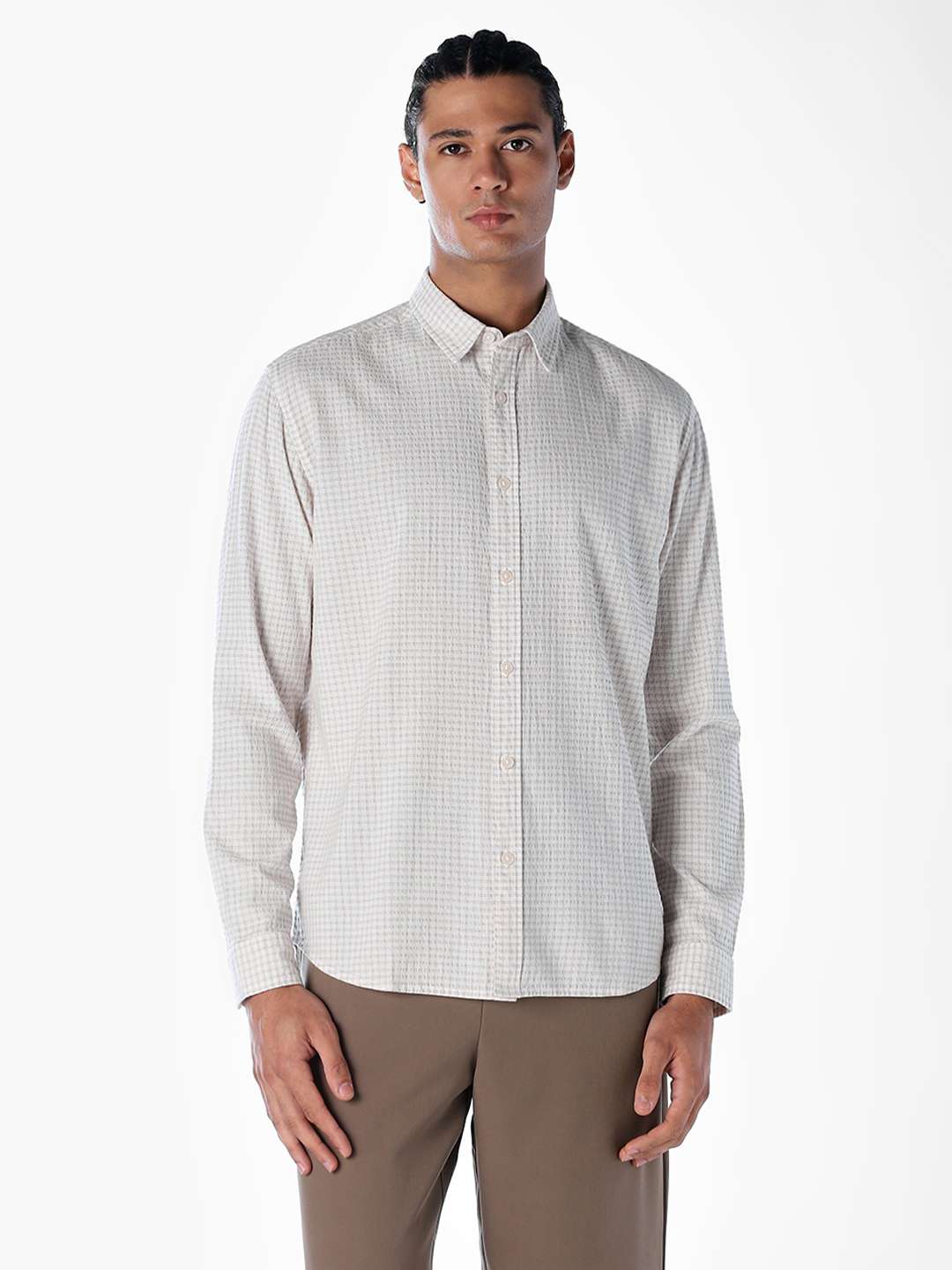 Solid-Cotton-Regular-Fit-Men-s-Shirt
