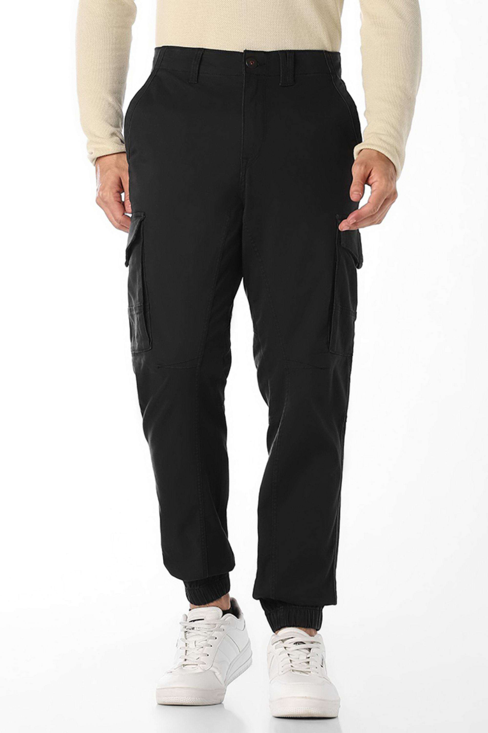 Solid-Cotton-Slim-Fit-Men-s-Casual-Trousers