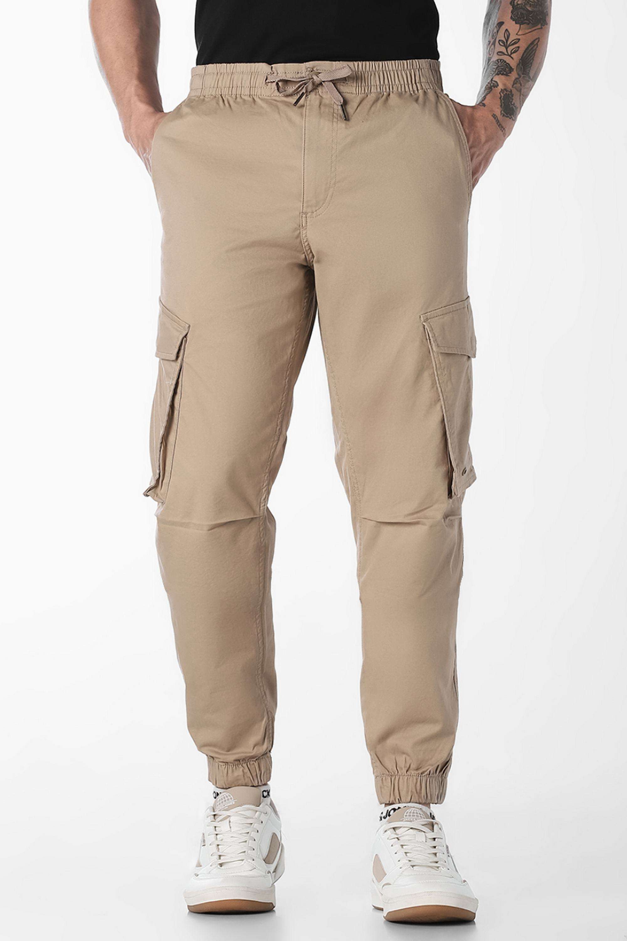 Solid-Cotton-Slim-Fit-Men-s-Casual-Trousers