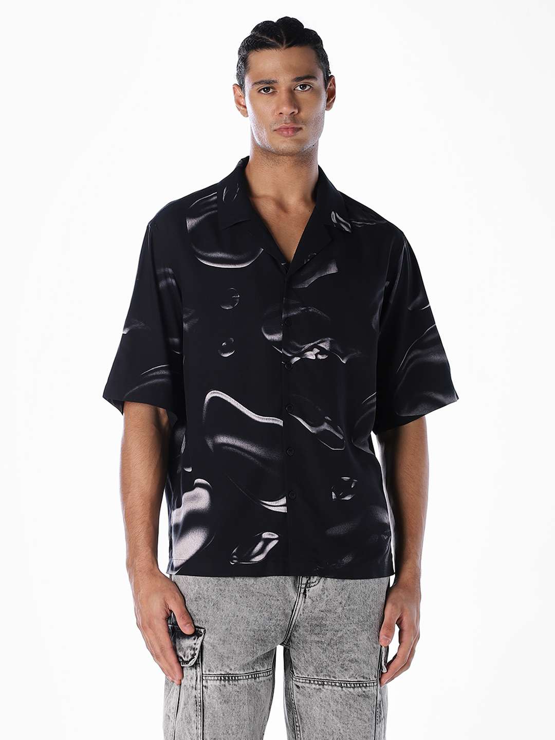 Solid-Cotton-Regular-Fit-Men-s-Shirt