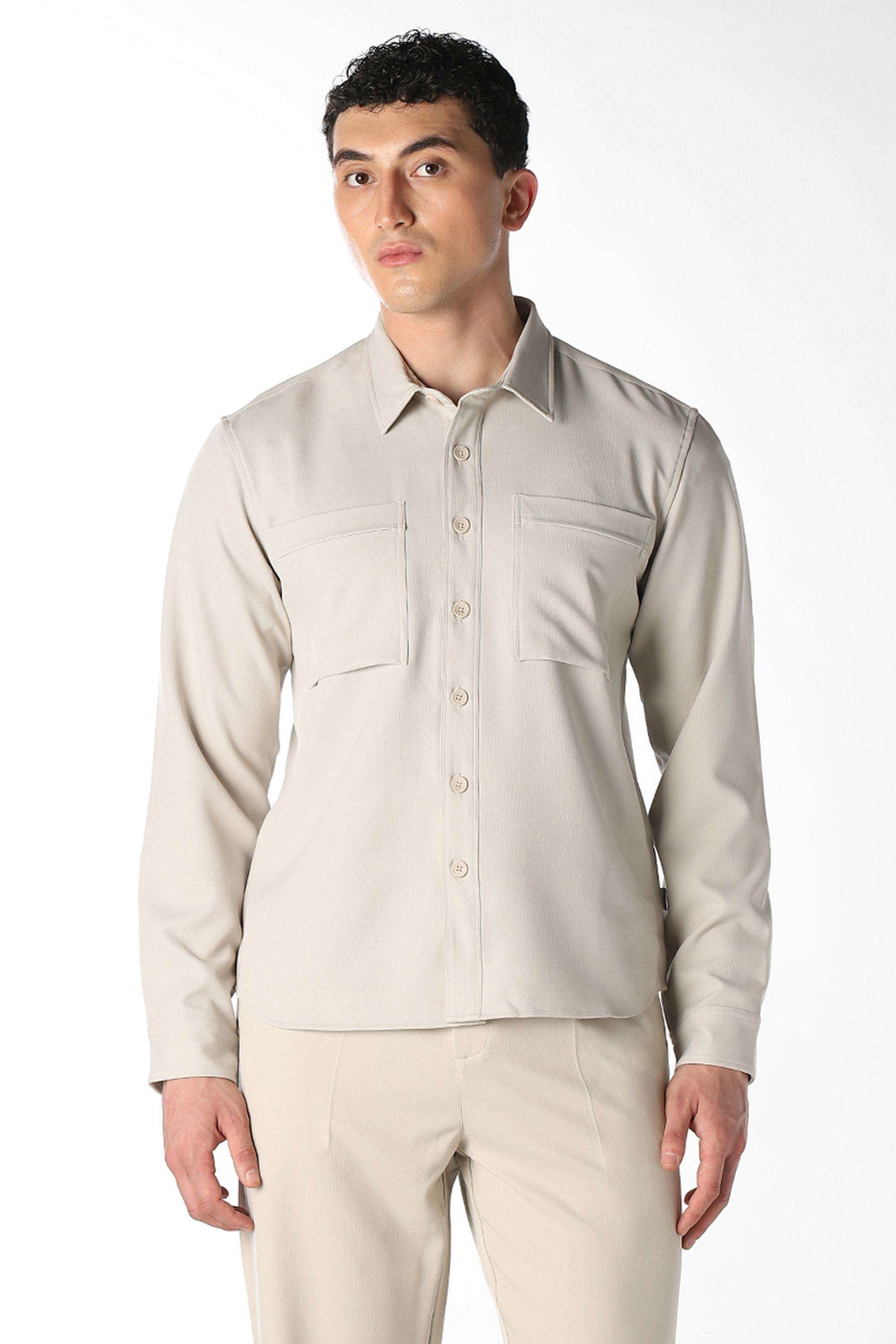 Solid-Cotton-Regular-Fit-Men-s-Casual-Shirt