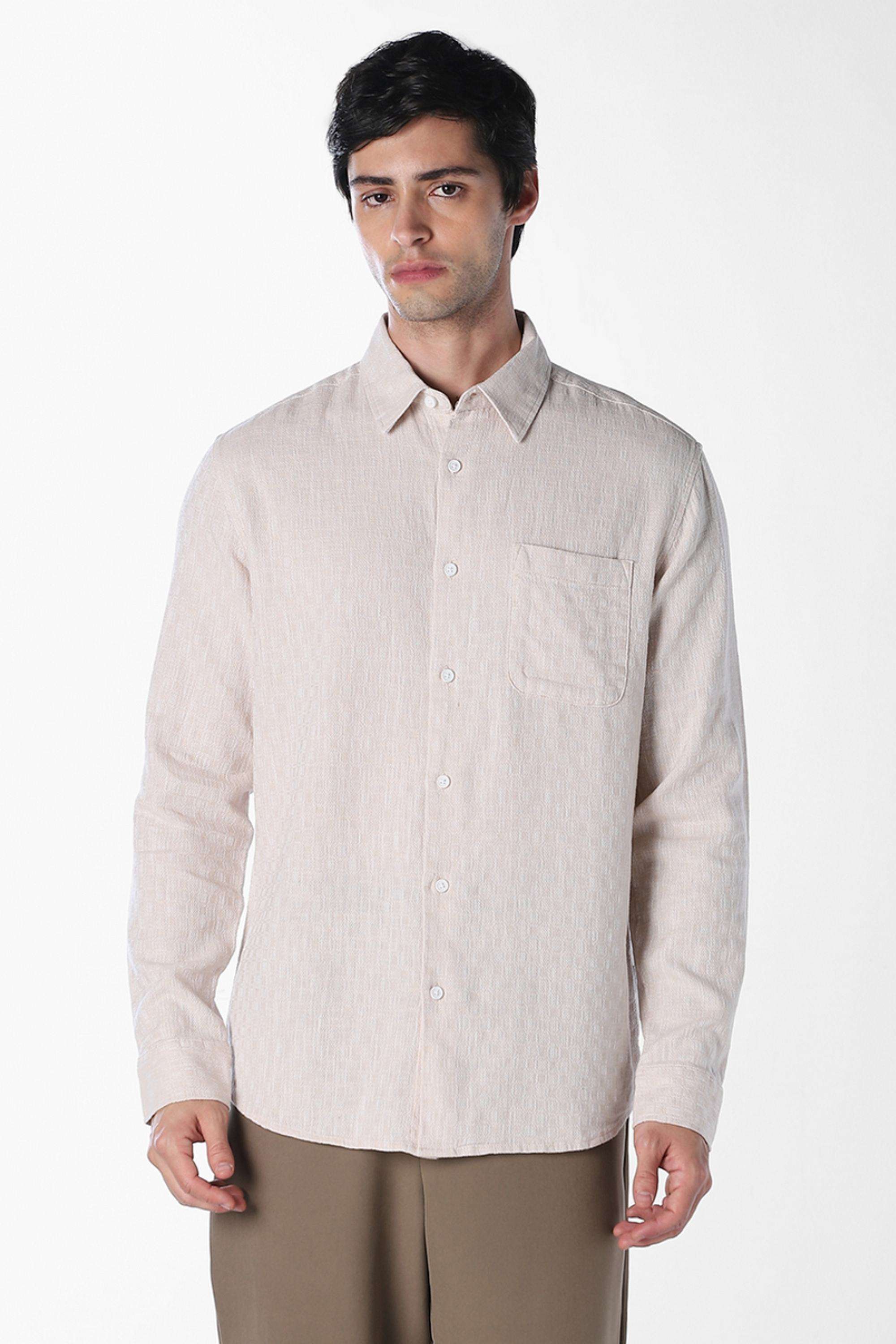 Solid-Cotton-Regular-Fit-Men-s-Casual-Shirt